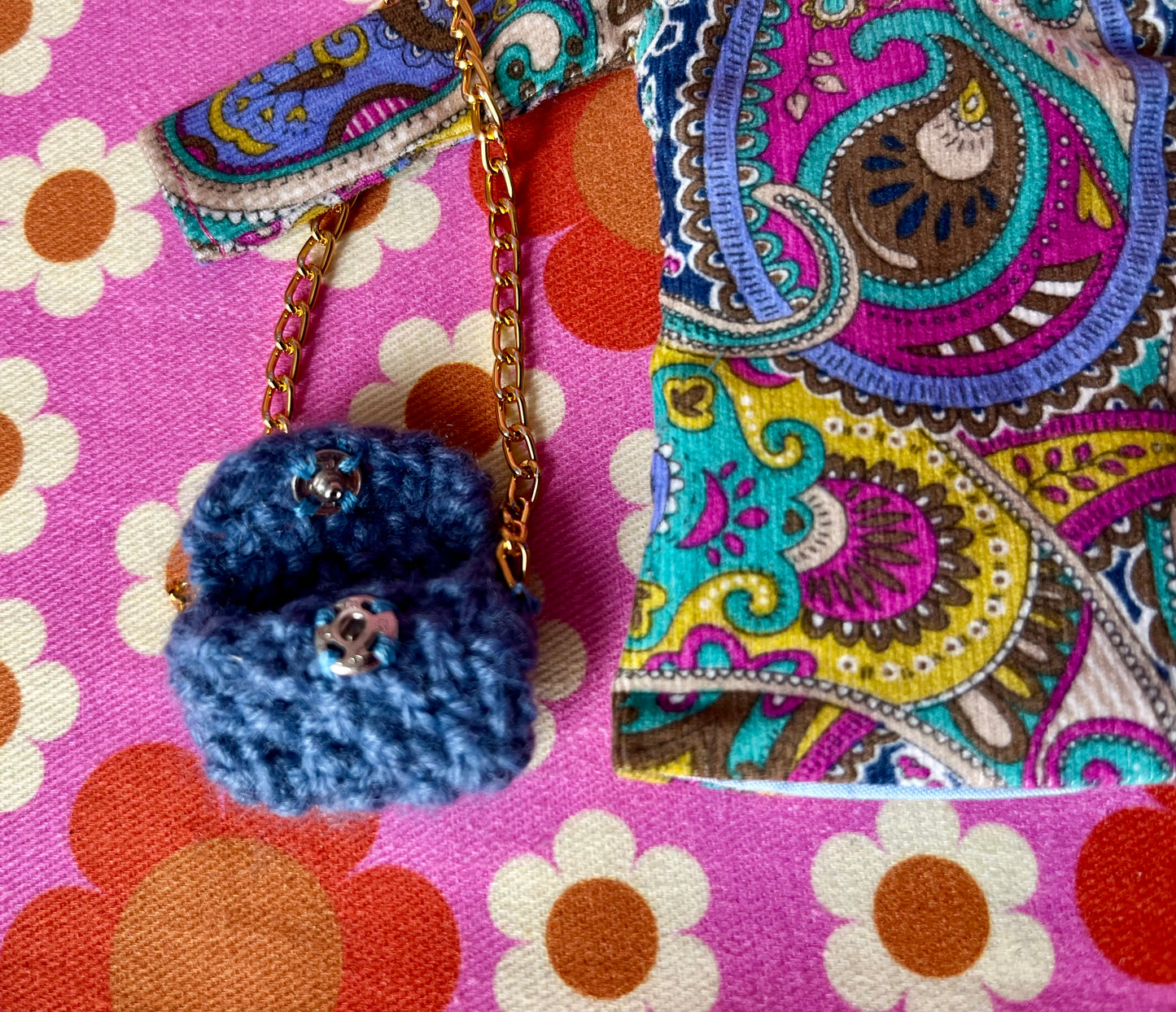 Liberty Corduroy Shift dress with sleeves & Bag which opens