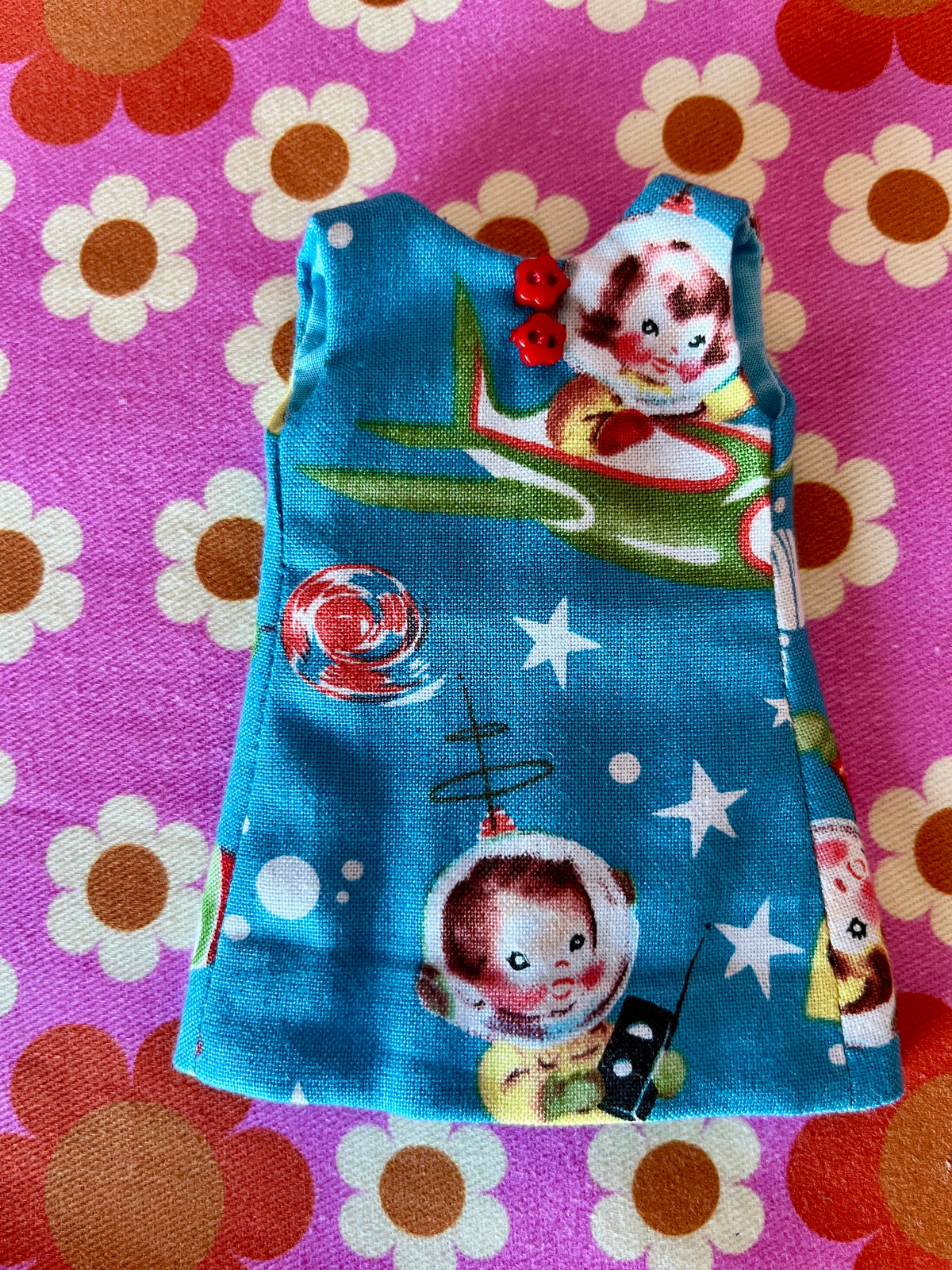 Rocket Rascals Print Mod Cilla Shift dress