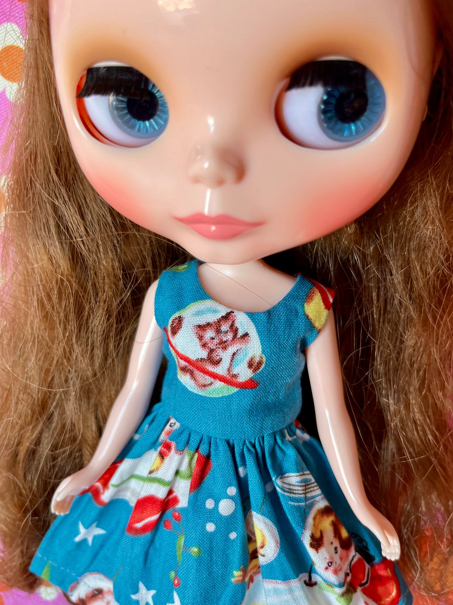 Space Cat Summer Simple Sleeveless Dress for Blythe