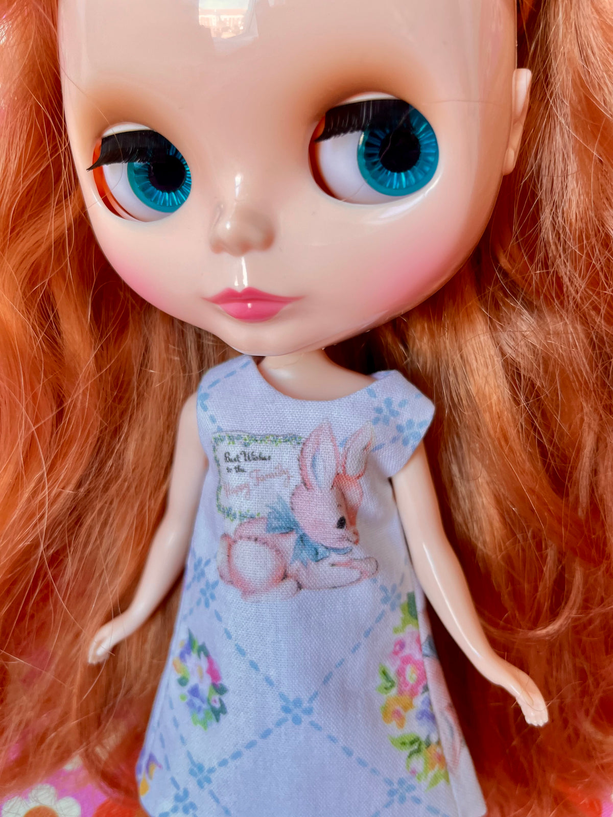 Cute Bunny Print Mod Cilla Shift dress