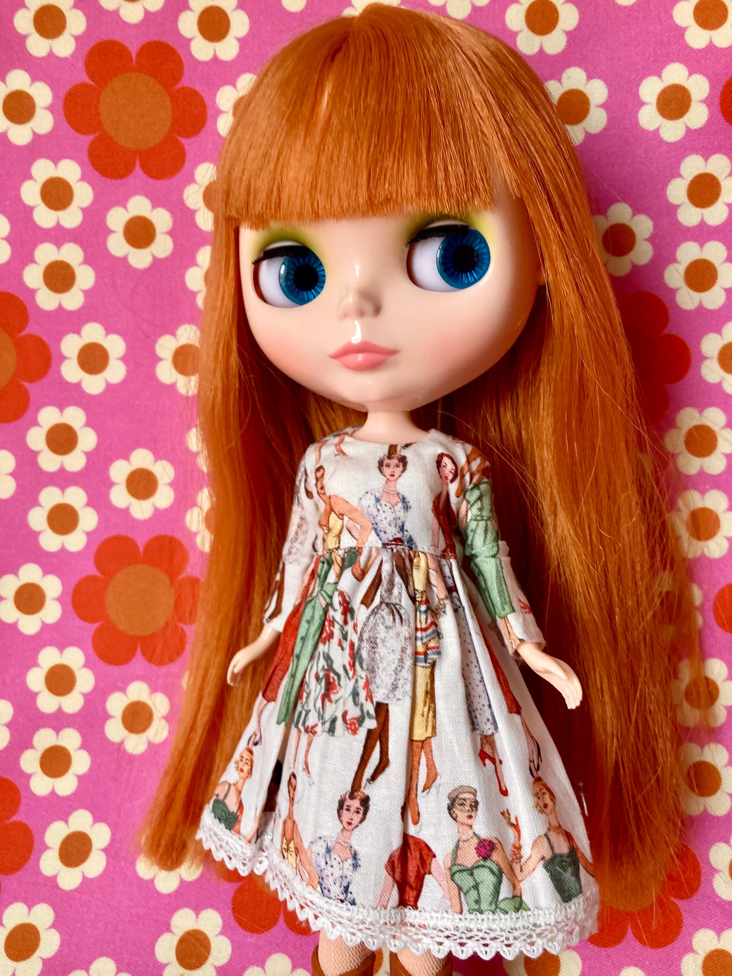 Fashion Print Dress Vintage Illustrations
