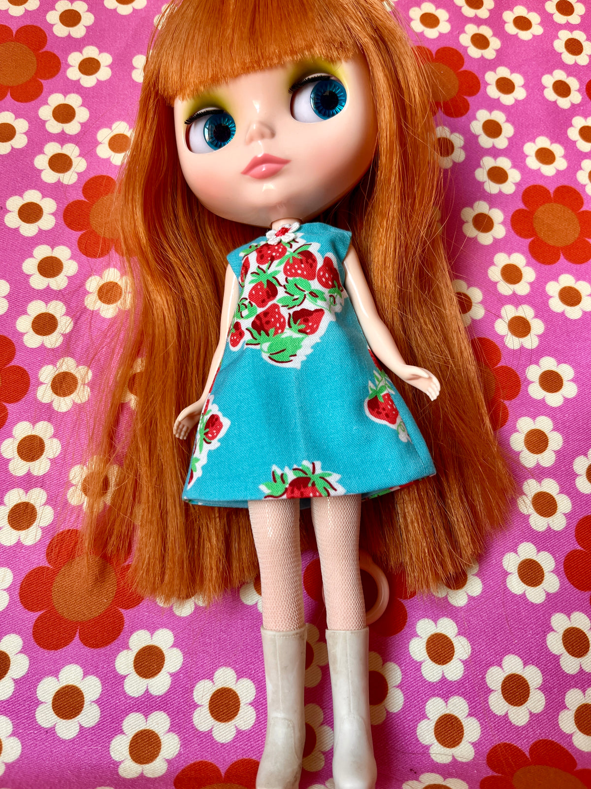 Strawberry Print Mod Cilla Shift dress