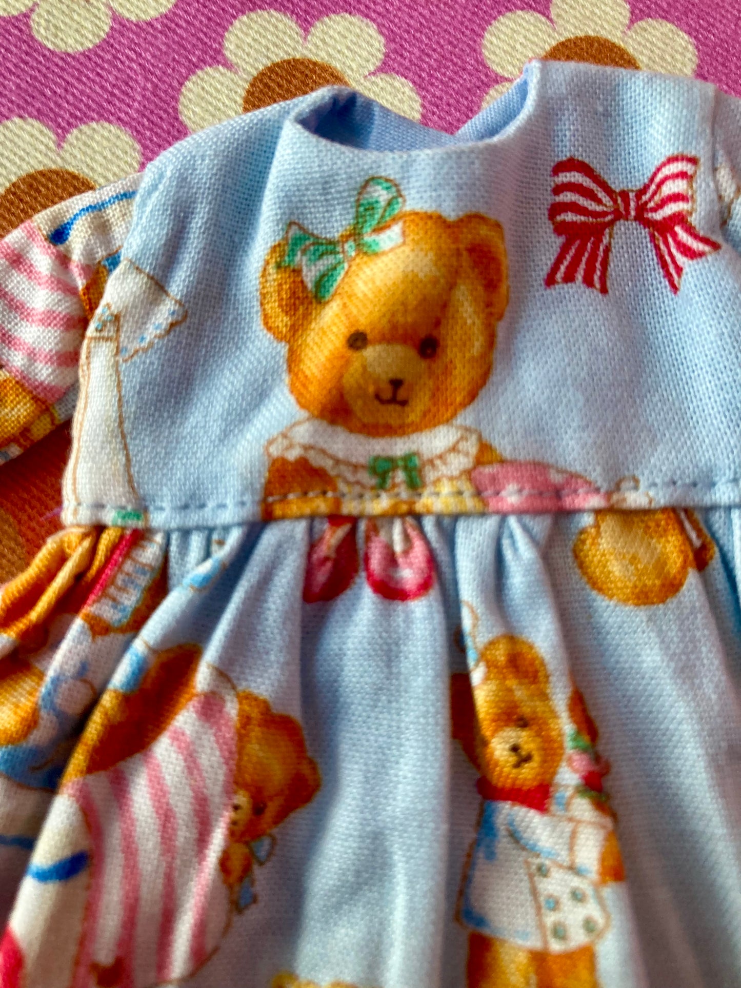Blue Teddy Dress for Blythe Doll