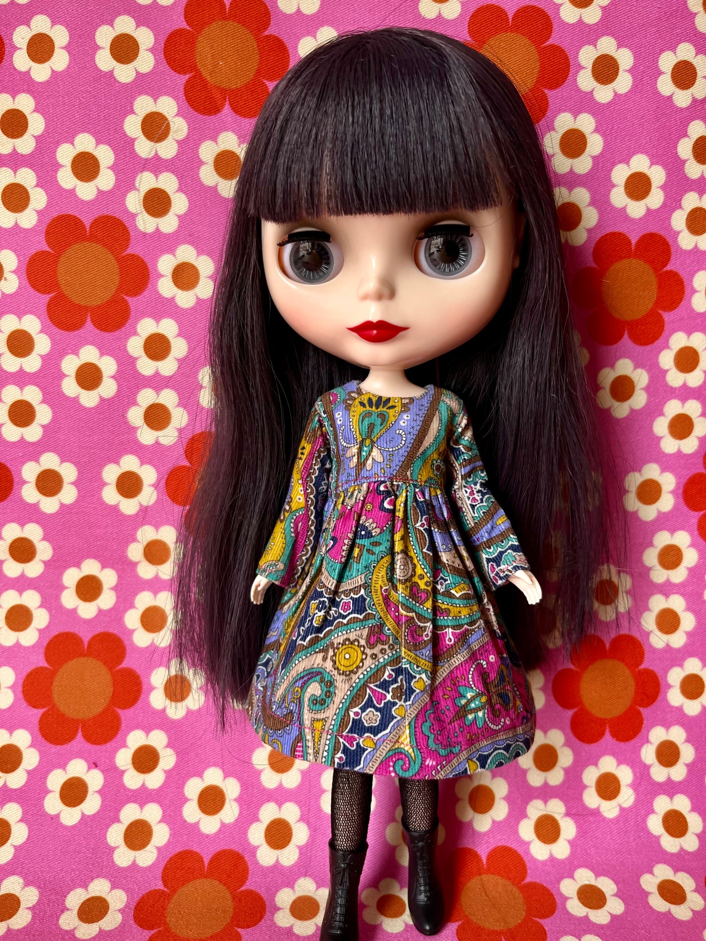 Liberty Corduroy Dress for Blythe Doll