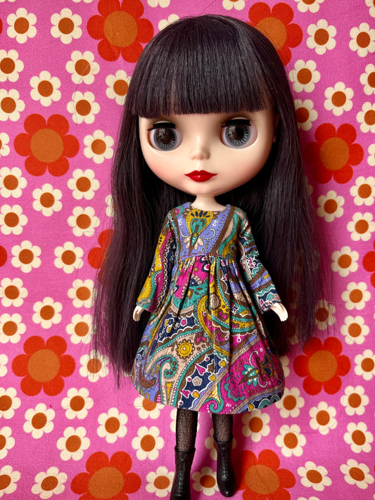 Liberty Corduroy Dress for Blythe Doll