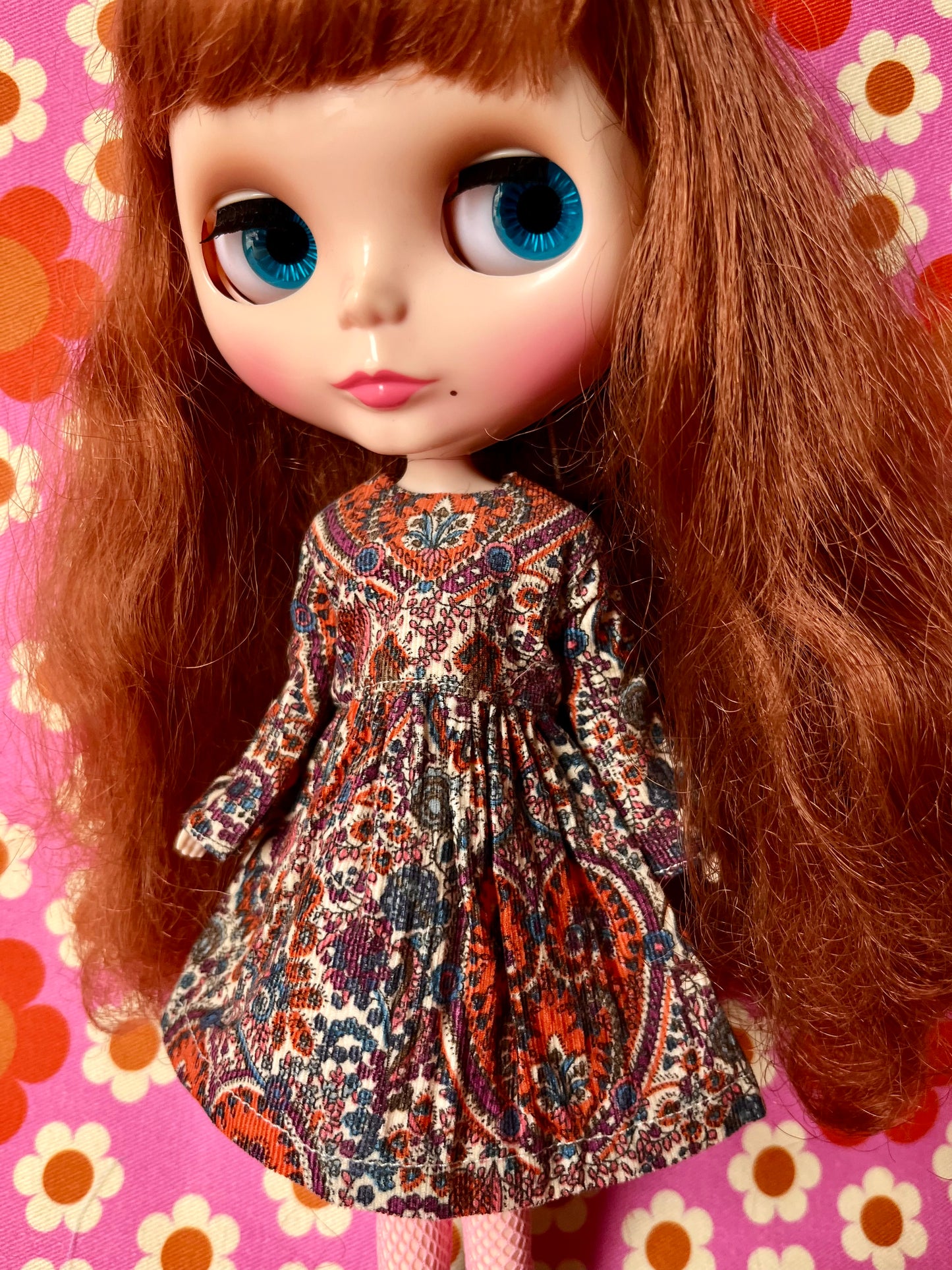 Liberty Corduroy Dress for Blythe Doll