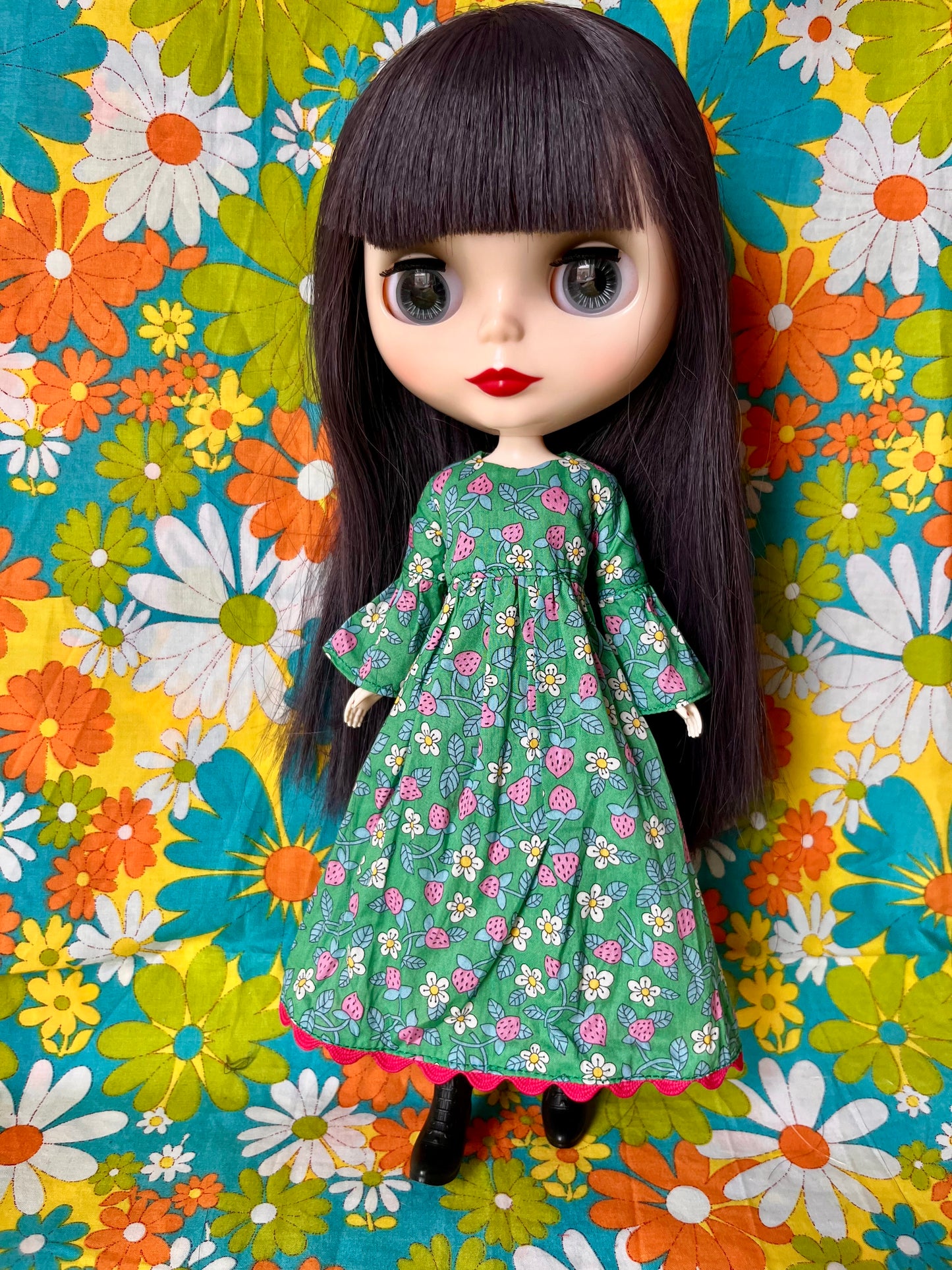 Liberty Green Strawberry Fields Beatles Psychedelic Dress