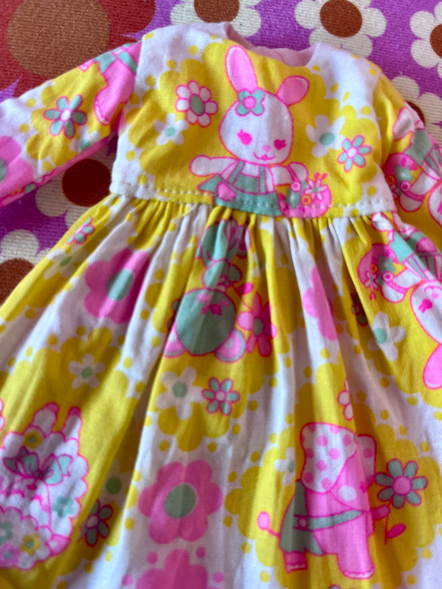 Yellow Easter Bunny Dress for Blythe Doll.