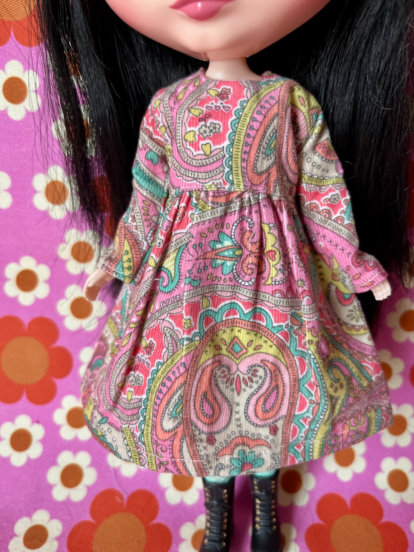 Liberty Corduroy Dress for Blythe Doll