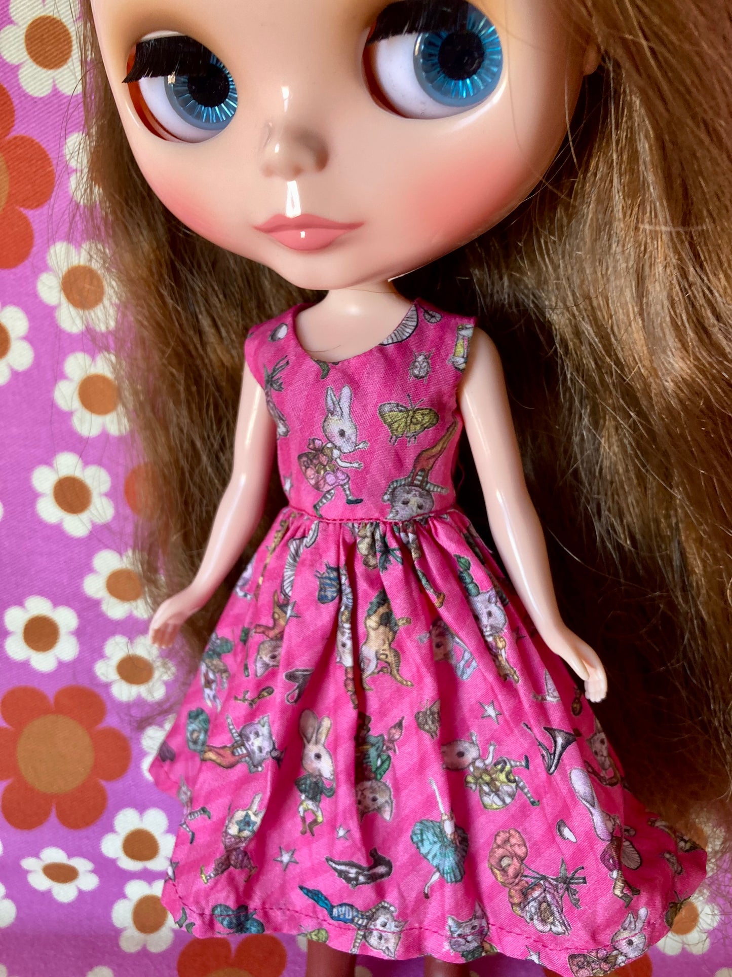 Joli Fleur Pink Bunny Dress for Blythe Doll