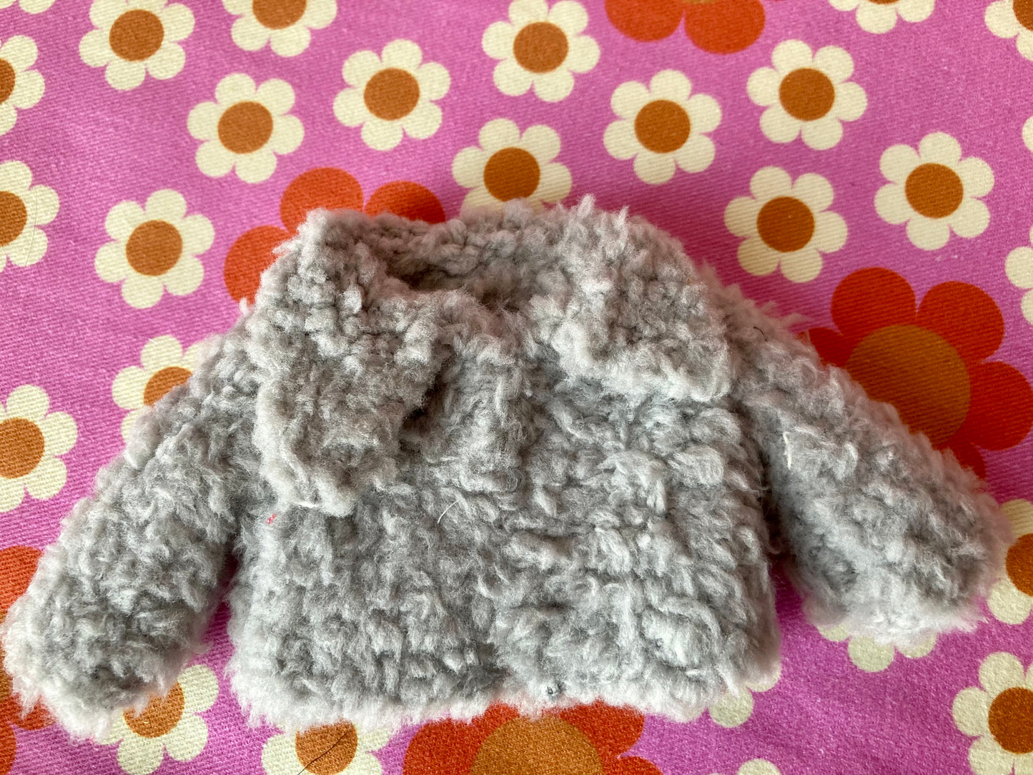 Knitted Furry Coat for Blythe Doll