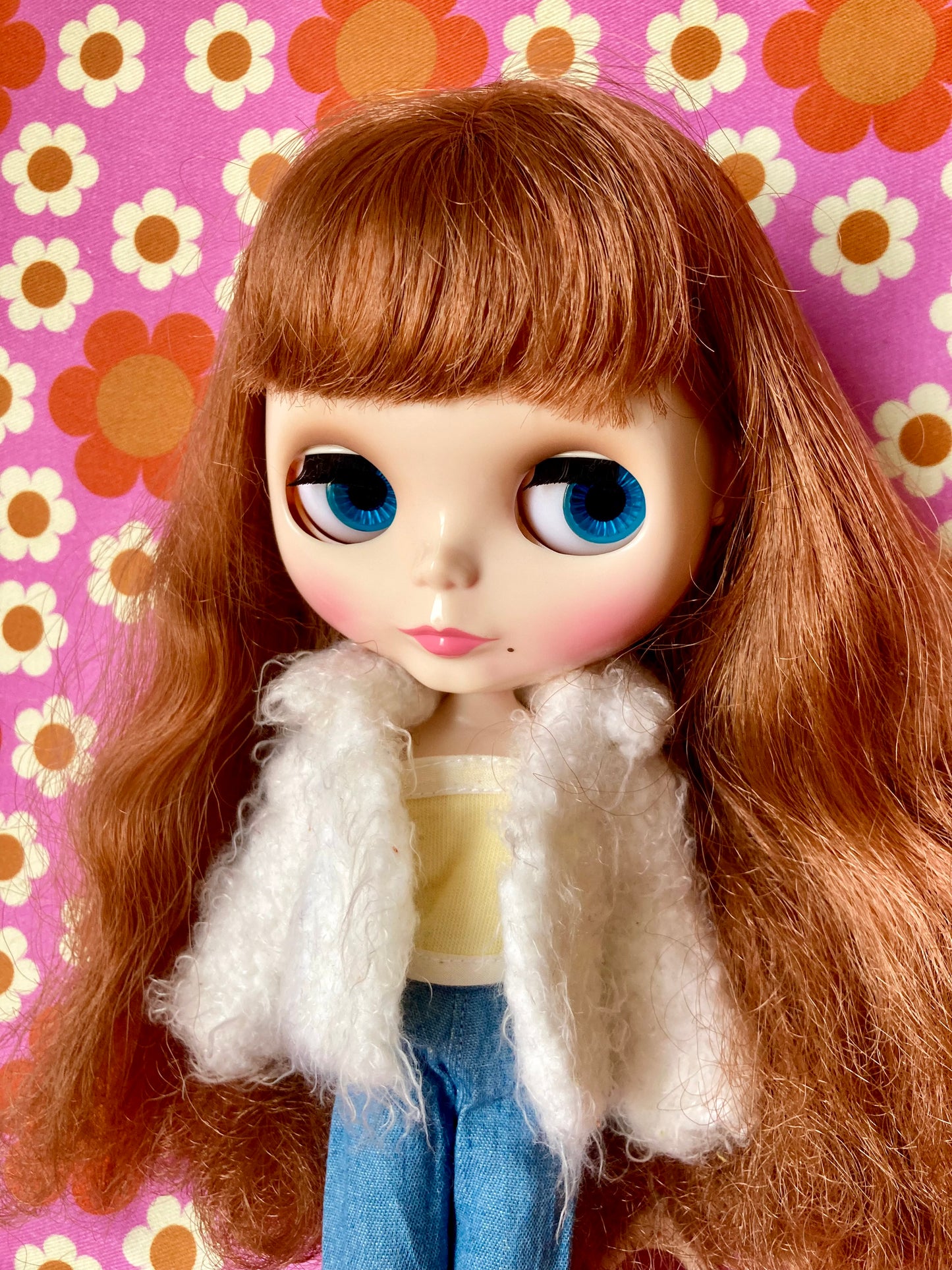 Knitted Furry Coat for Blythe Doll