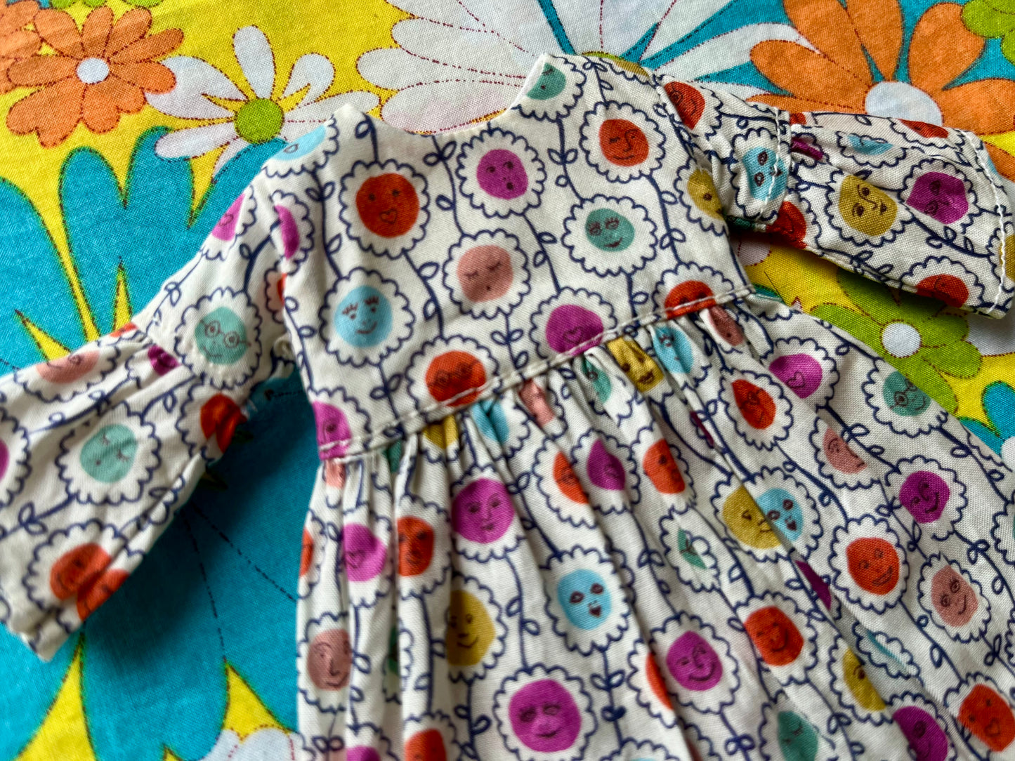 Liberty Beatles Flower Face Psychedelic Dress