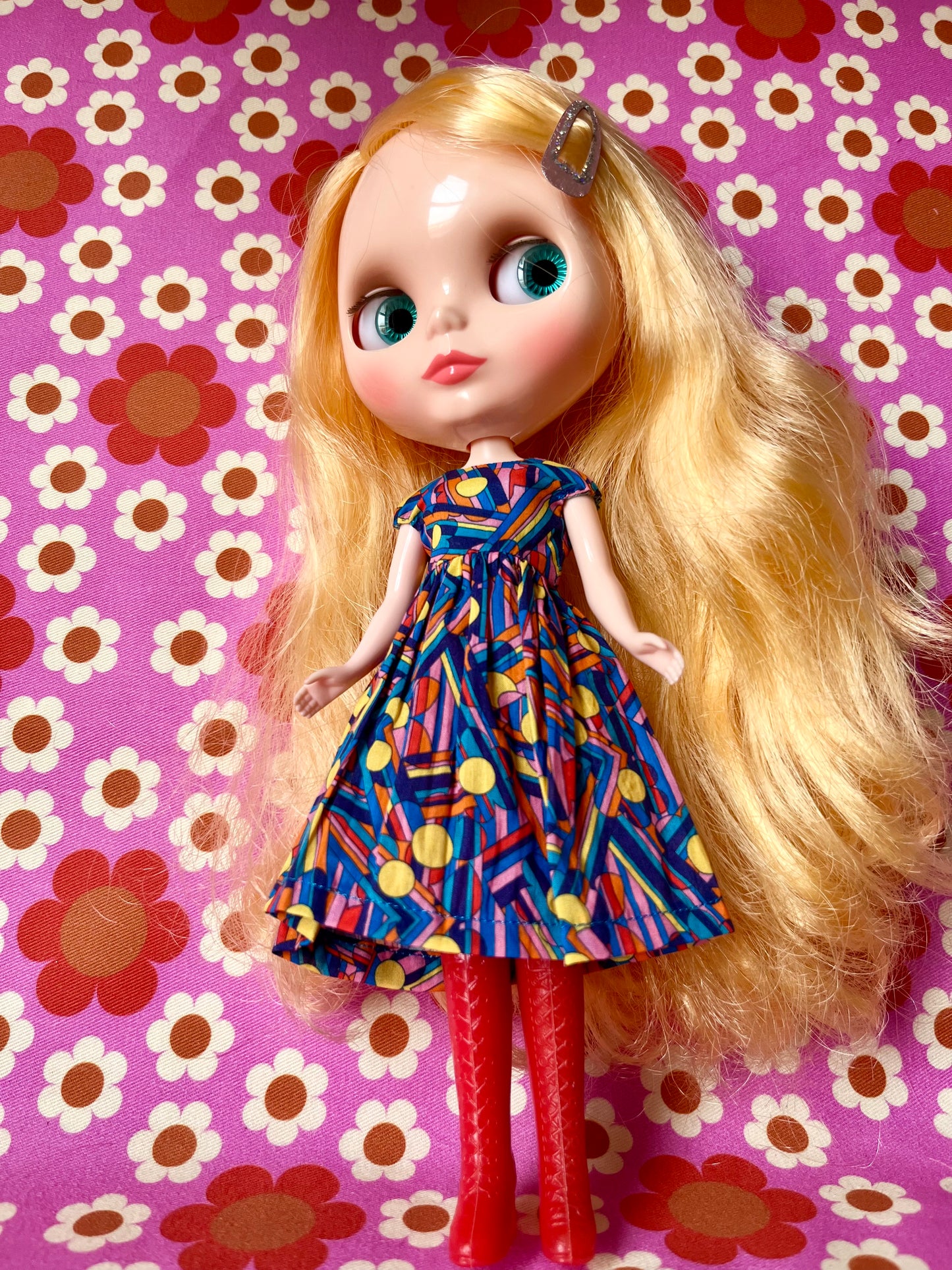 Liberty Cap Sleeve Dress for Blythe Doll