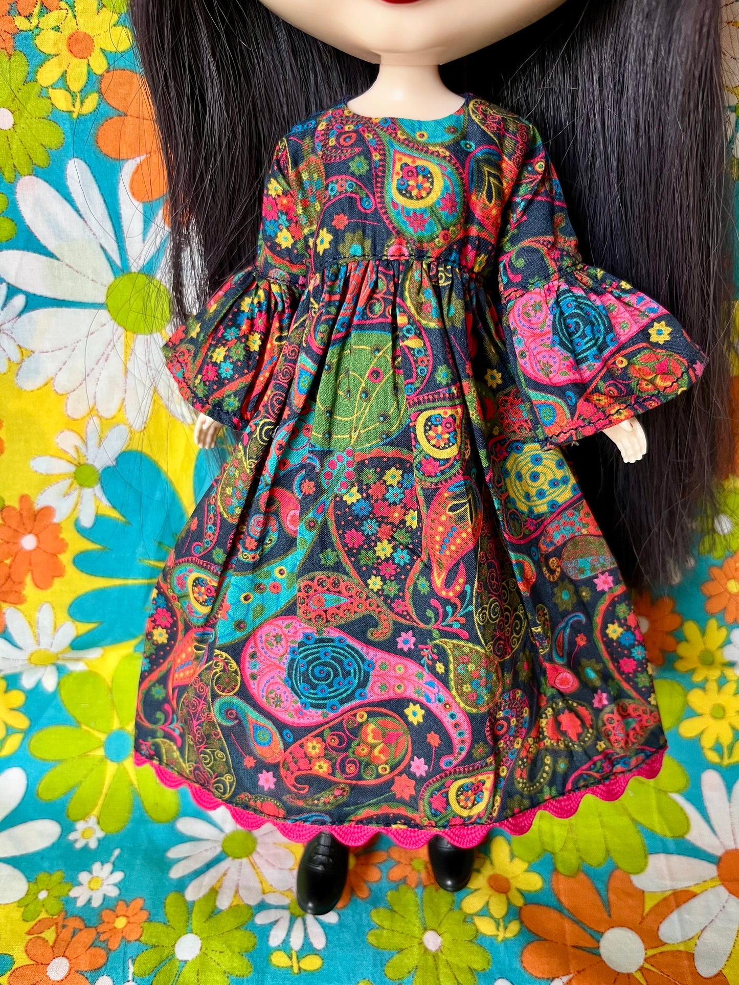 Liberty Neon Paisley Psychedelic Dress