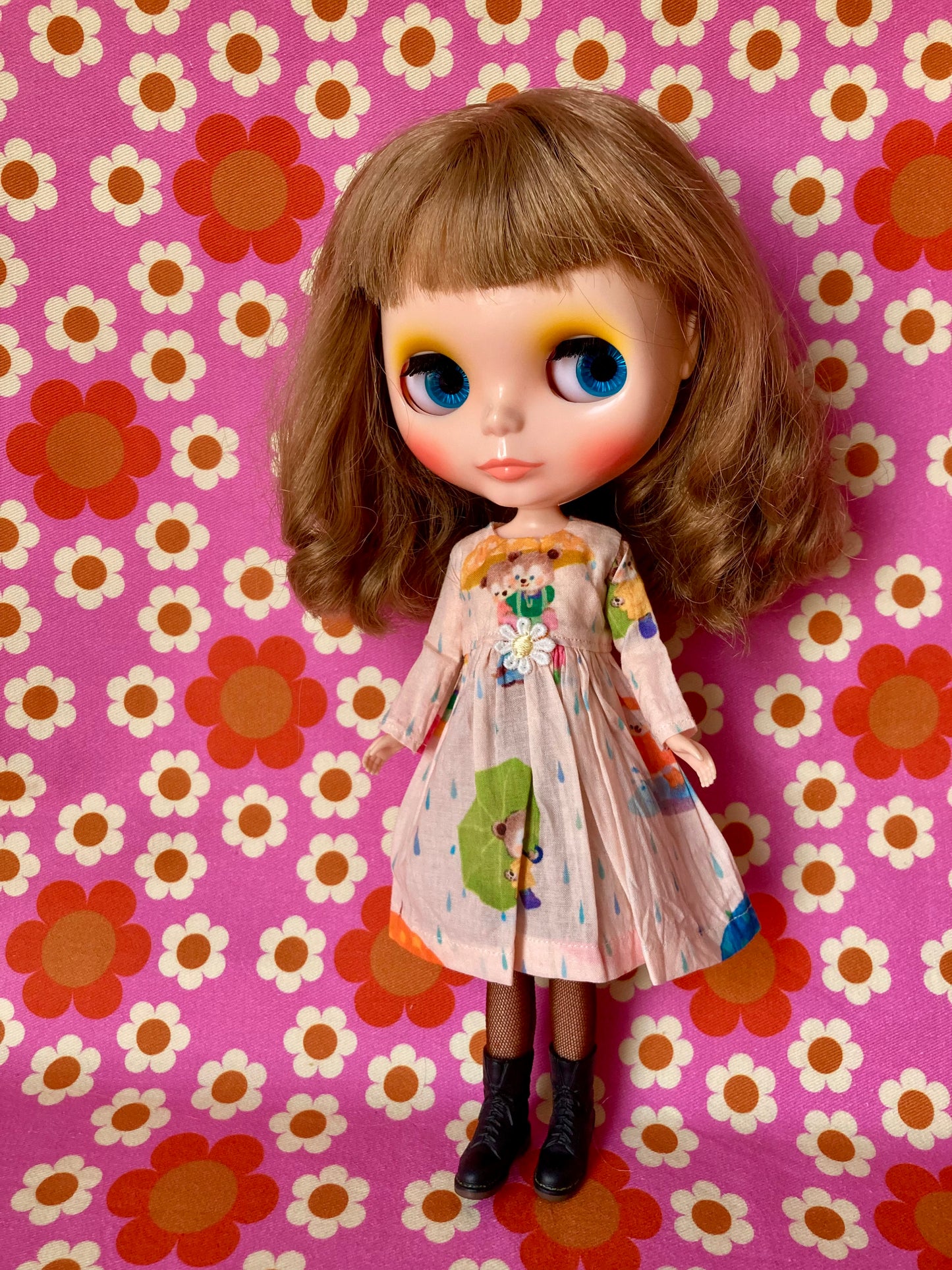 Umbrella Bears Dress for Blythe Doll