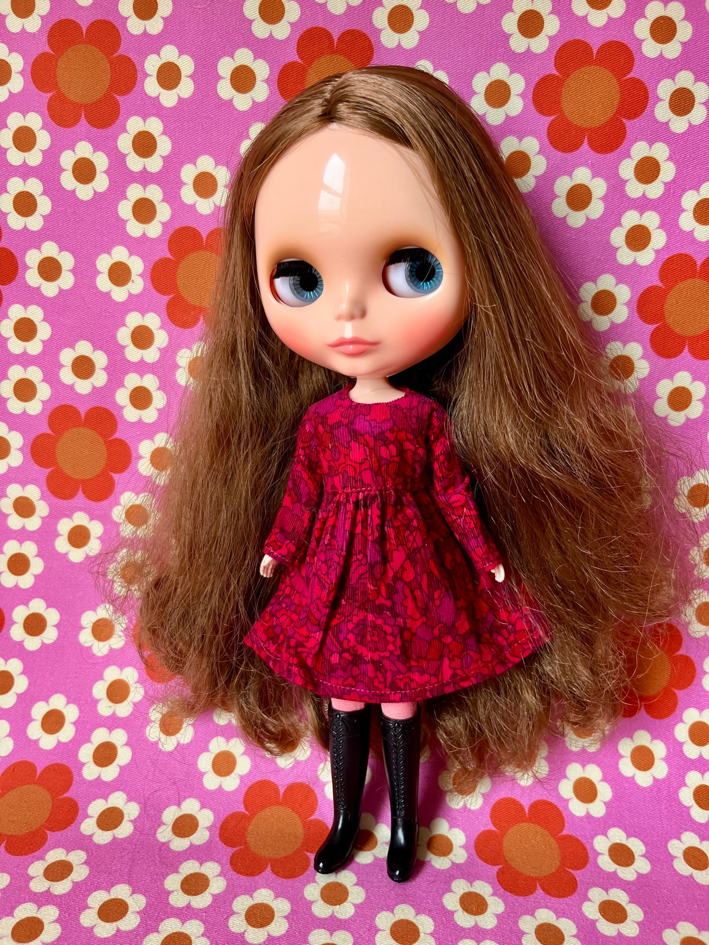 Liberty Corduroy Dress for Blythe Doll