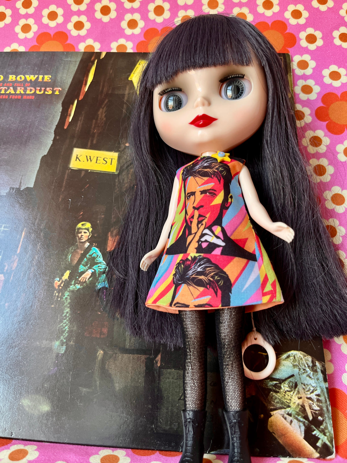 Bowie Print Mod Cilla Shift dress