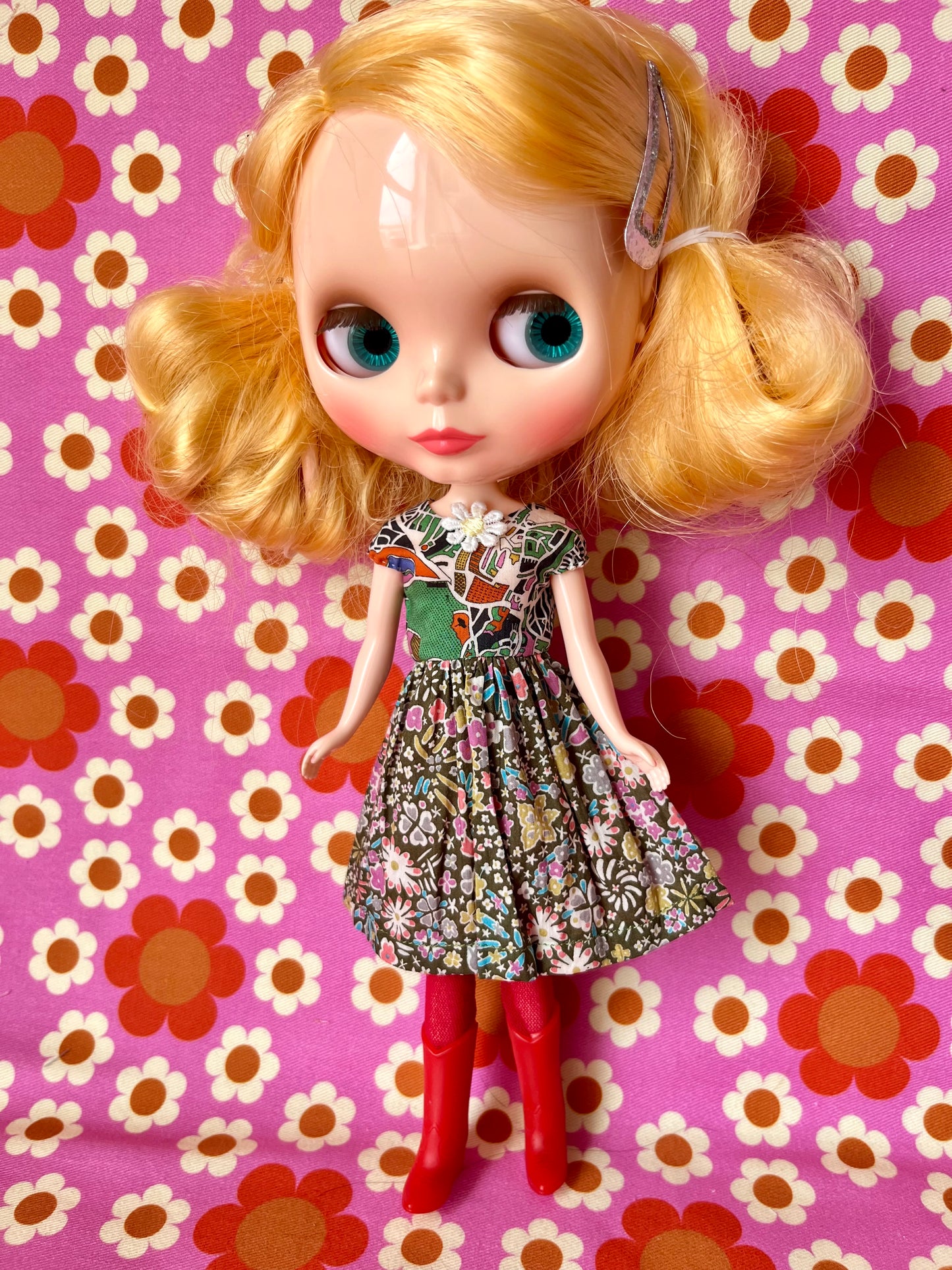 Liberty Cap Sleeve Dress for Blythe Doll