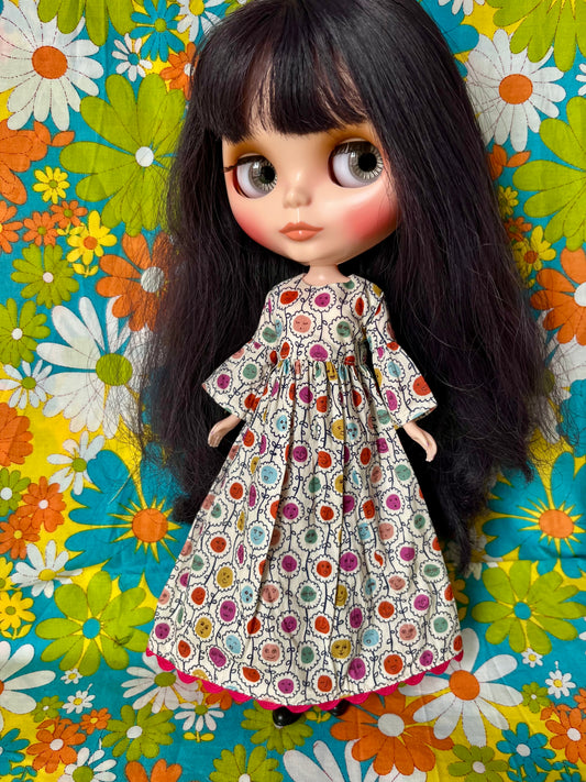 Liberty Beatles Flower Face Psychedelic Dress