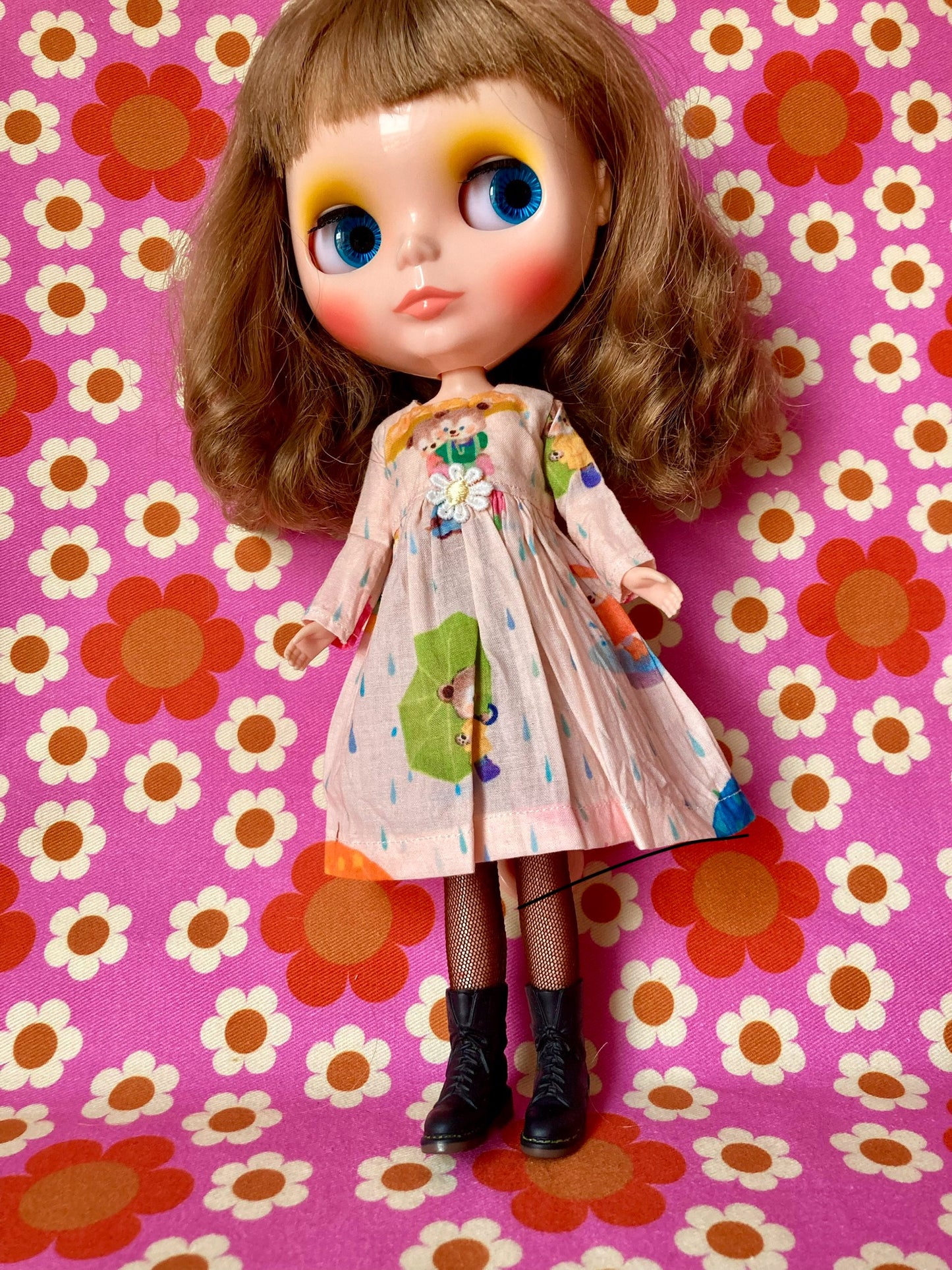 Umbrella Bears Dress for Blythe Doll