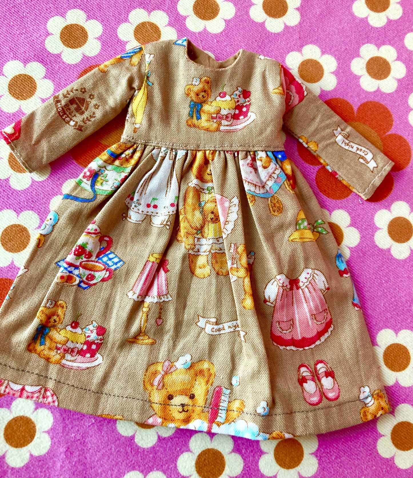 Brown Teddy Dress for Blythe Doll