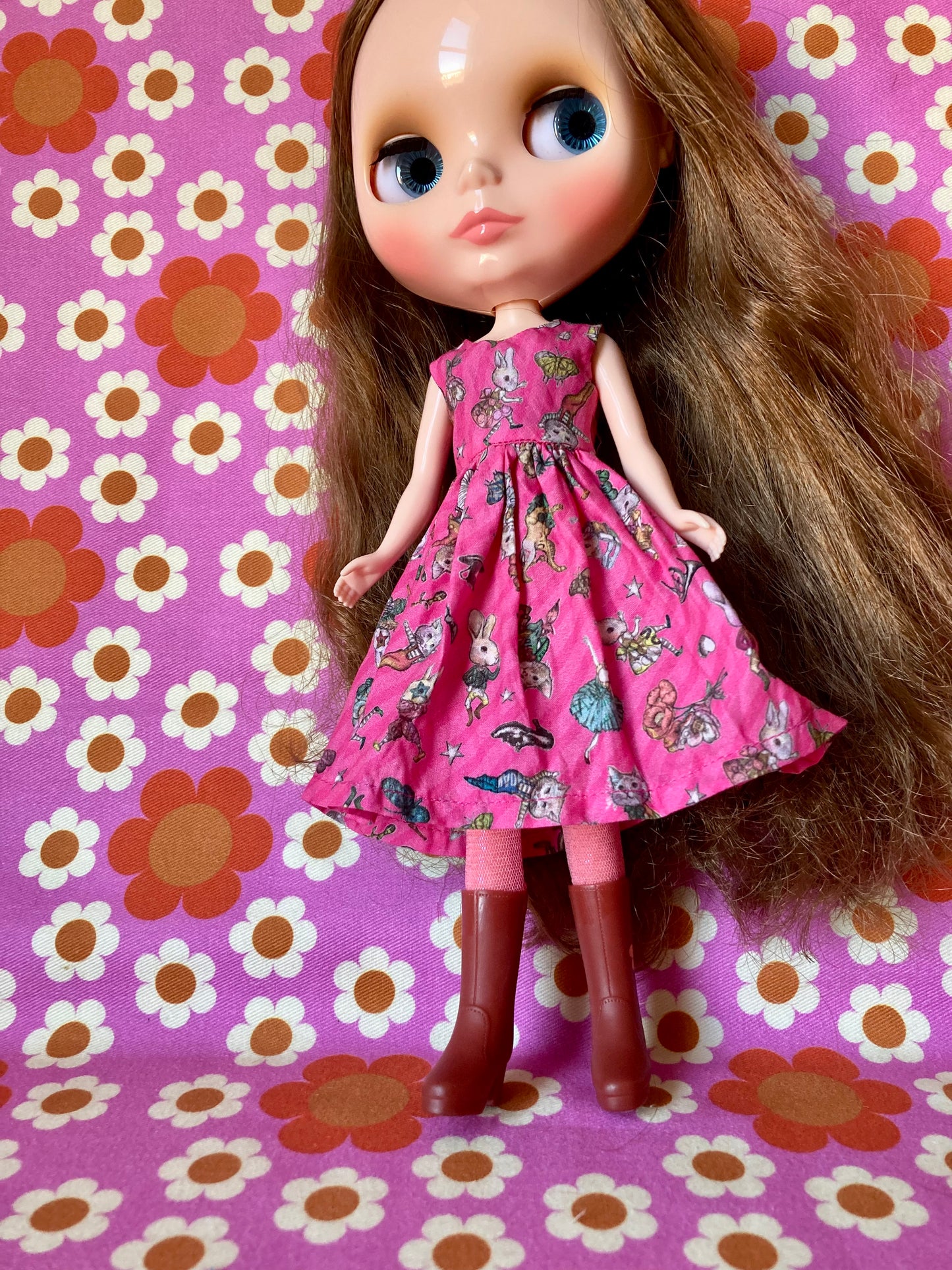 Joli Fleur Pink Bunny Dress for Blythe Doll