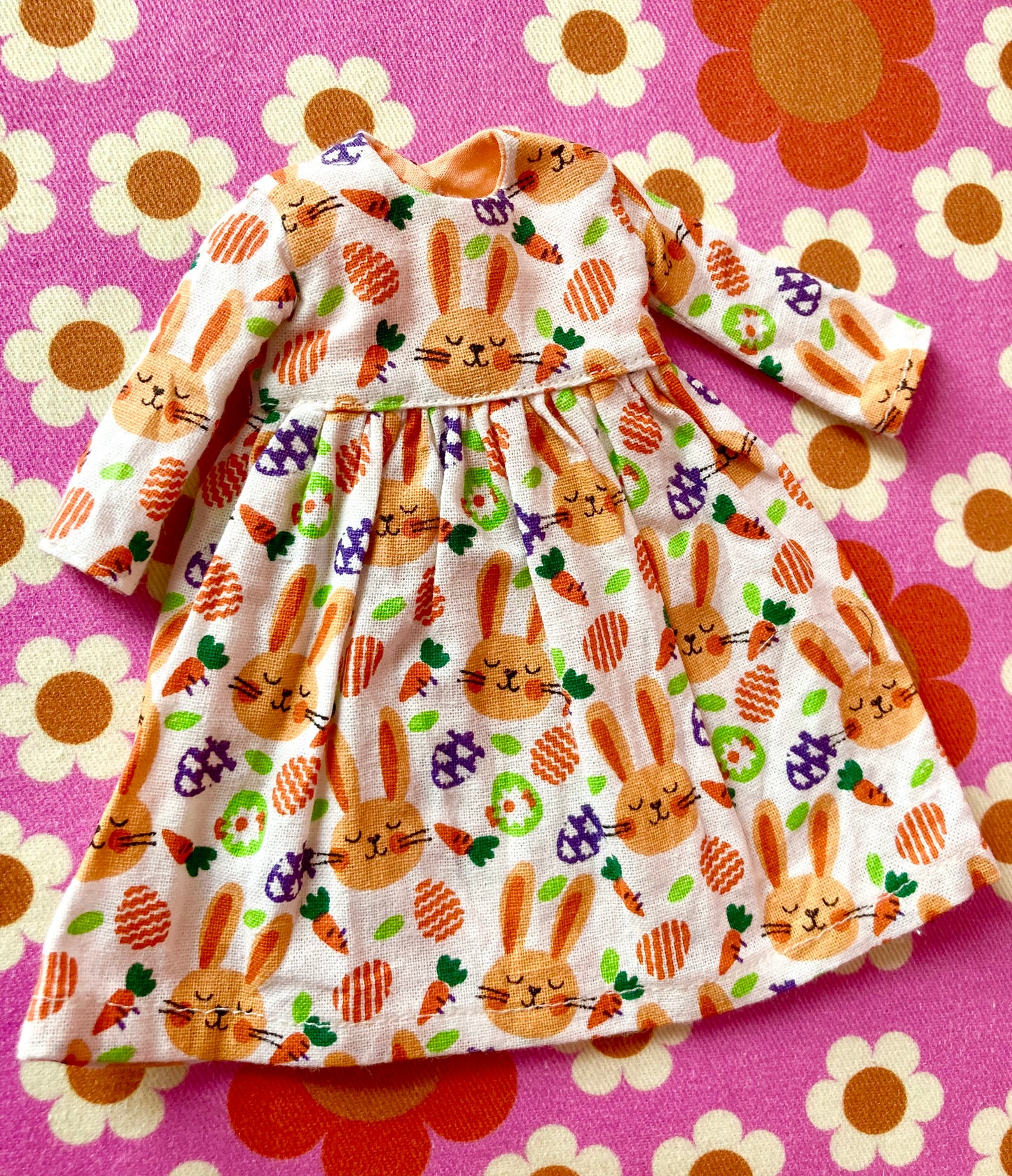 Bunny Carrot Cute Print Dress for Blythe Doll