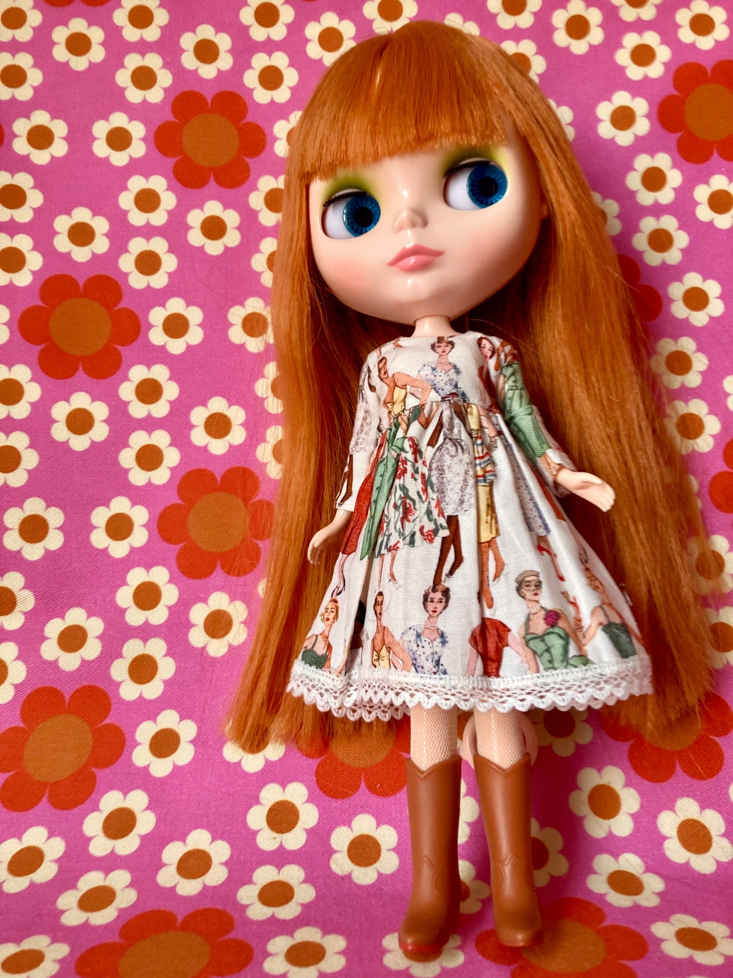Fashion Print Dress Vintage Illustrations