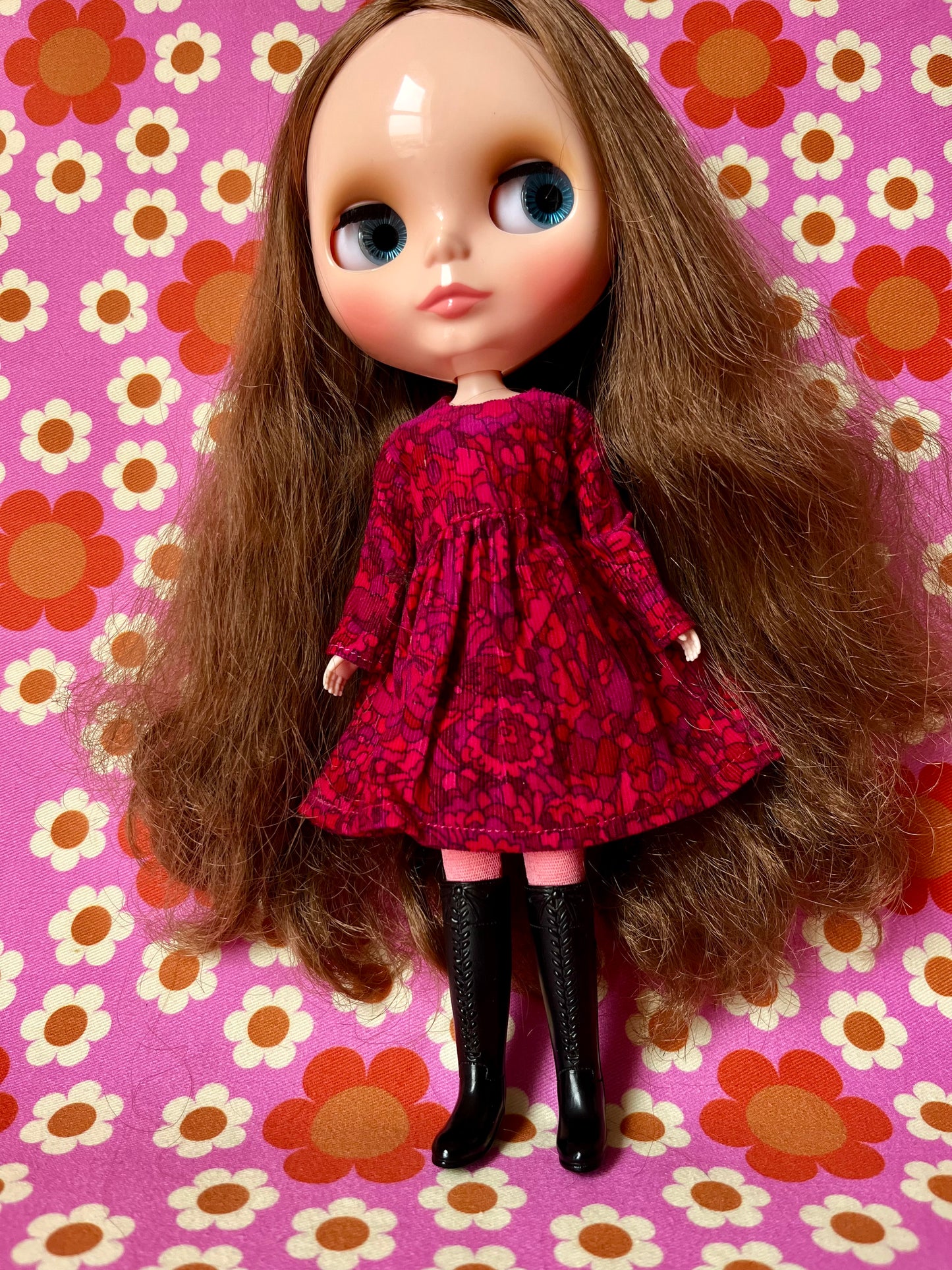 Liberty Corduroy Dress for Blythe Doll