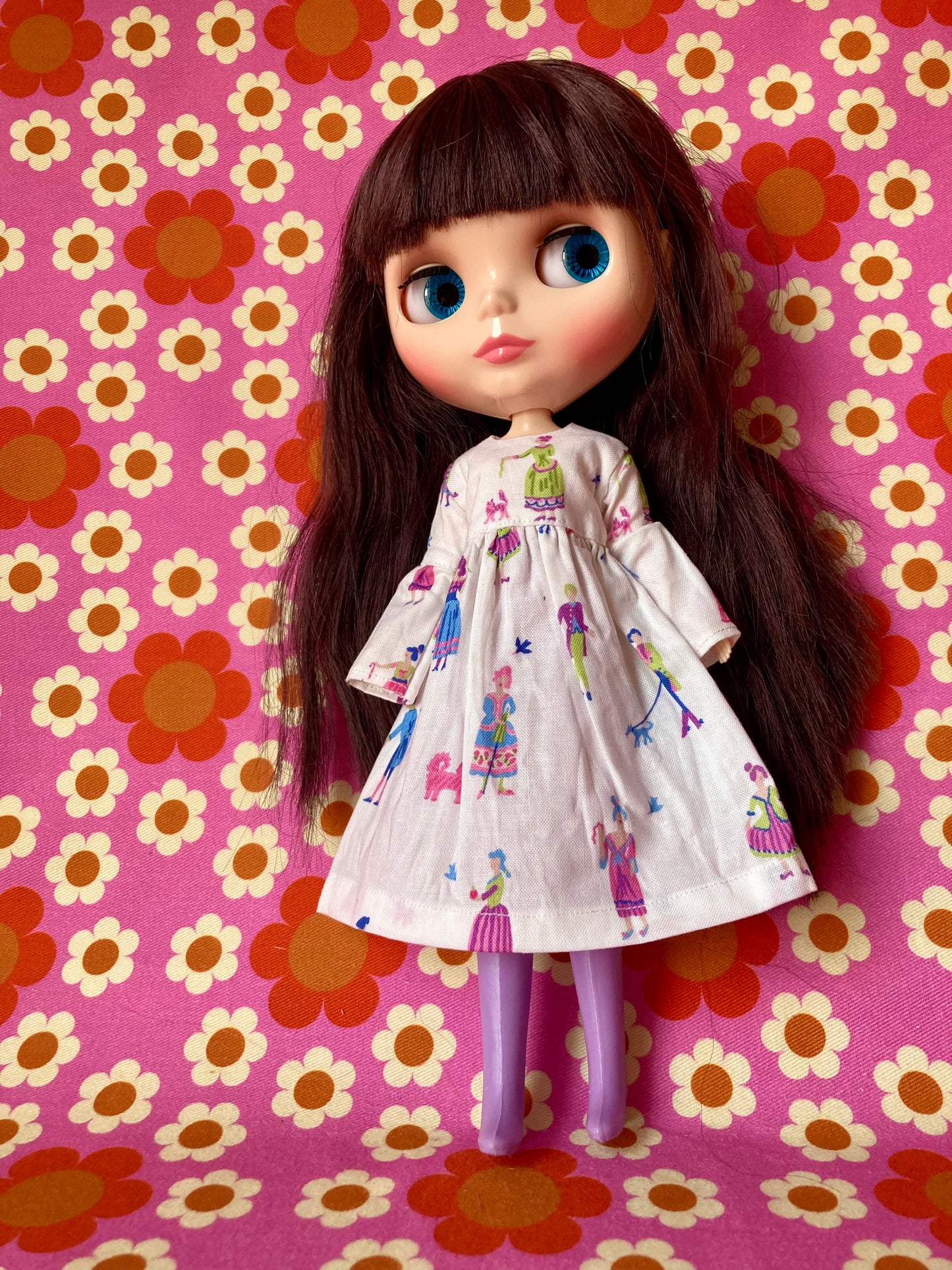 Georgian Lady Sale Long Sleeve dress for Blythe Doll