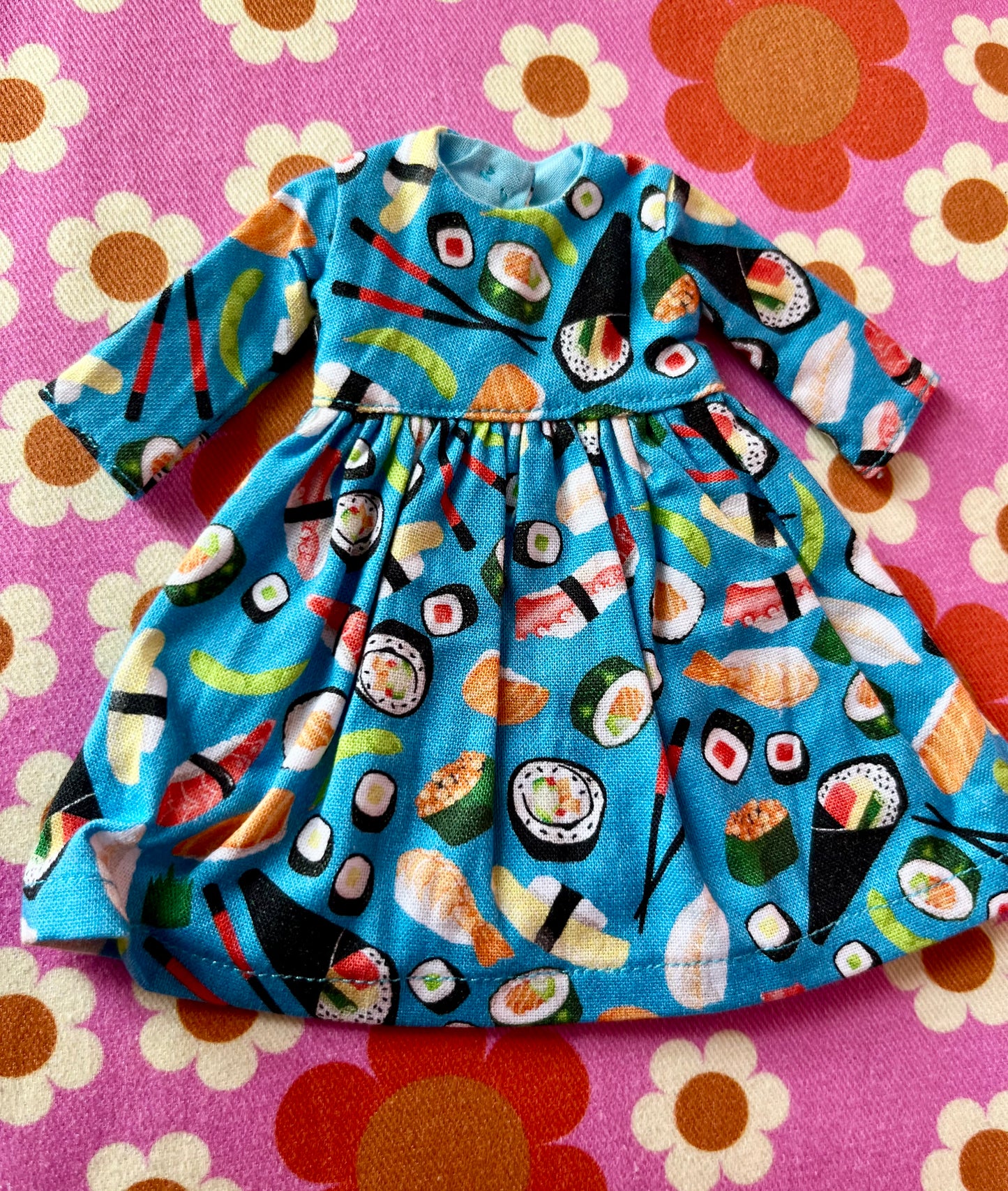 Cute Sushi Japanese Print Happy Dress for Blythe Doll