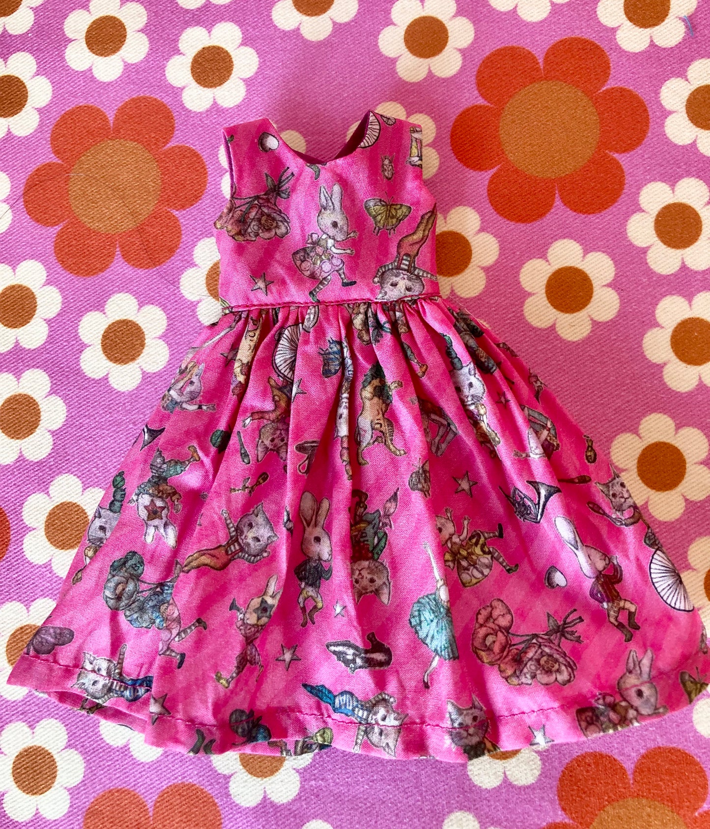 Joli Fleur Pink Bunny Dress for Blythe Doll