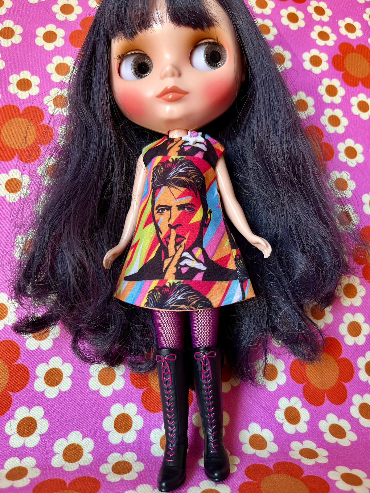 Bowie Print Mod Cilla Shift dress