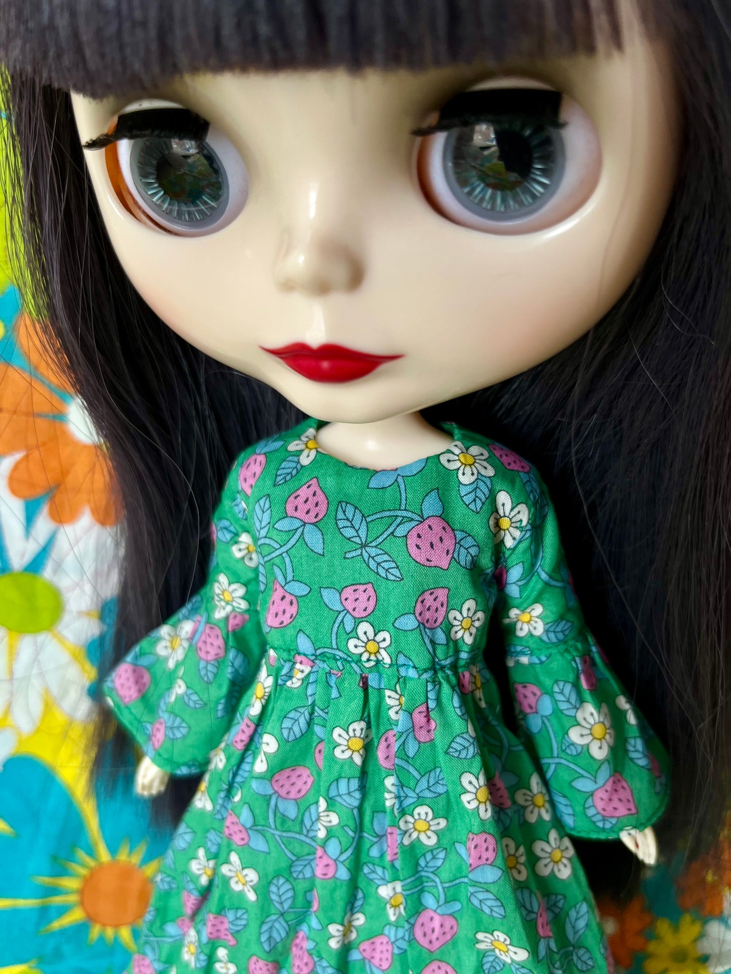 Liberty Green Strawberry Fields Beatles Psychedelic Dress