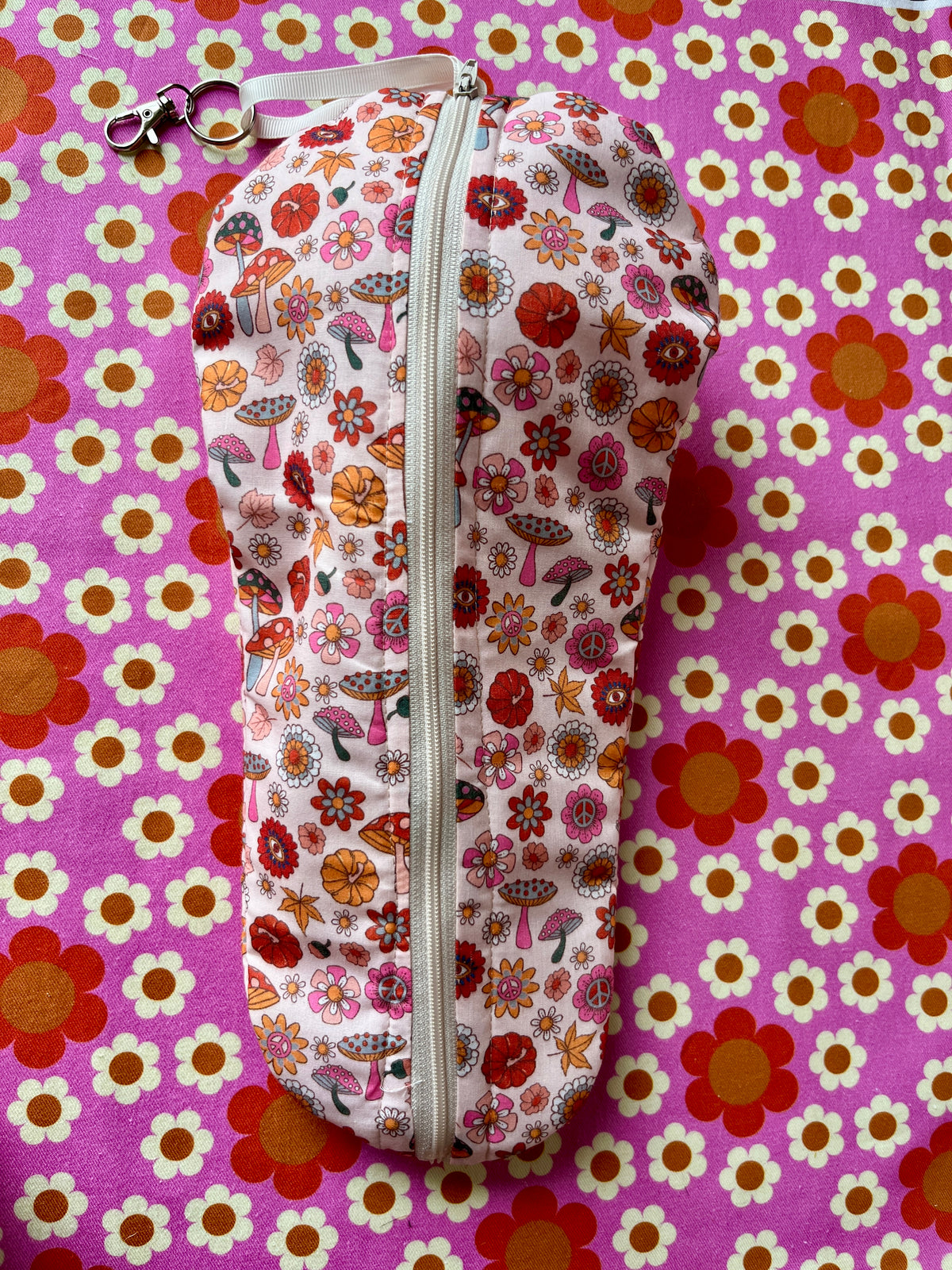Mushroom print fabric Blythe Doll Carry Case Neo-Blythe size