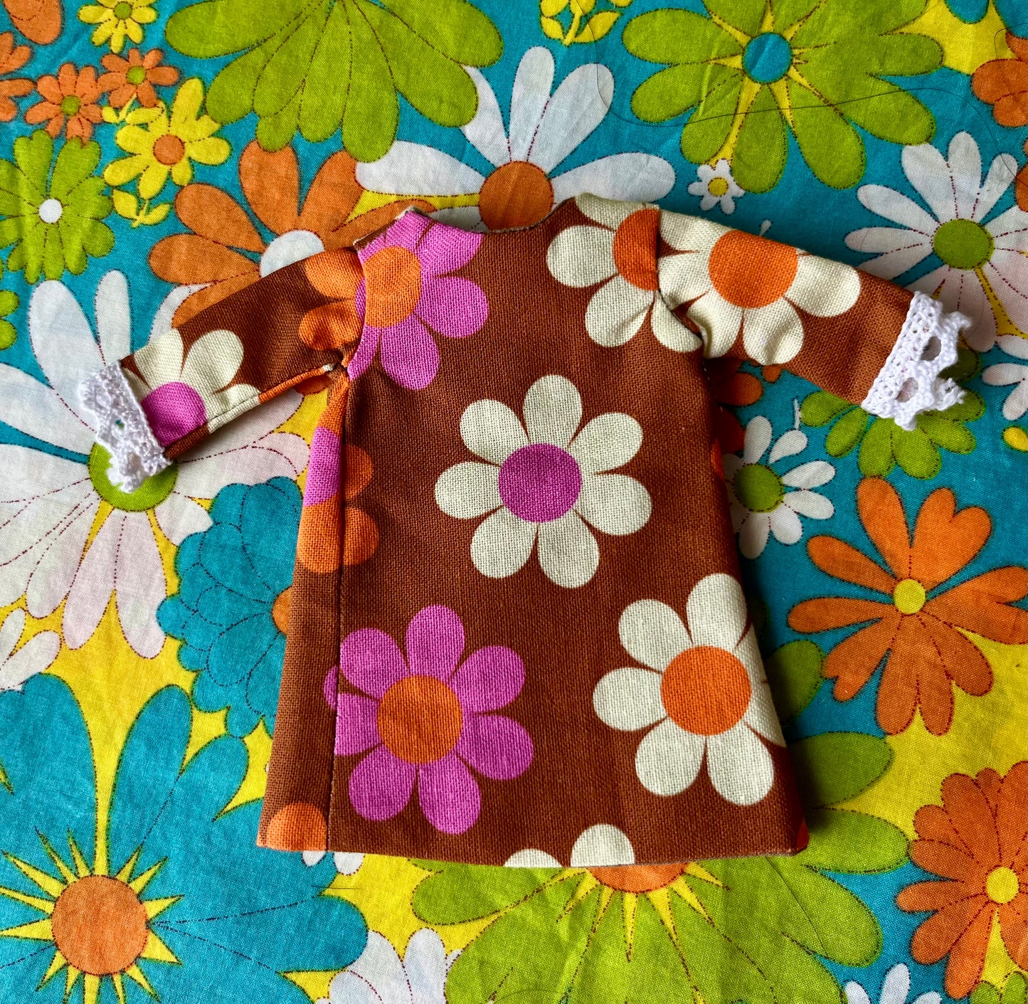 Alice Apple Mod Shift dress with sleeves OOAK