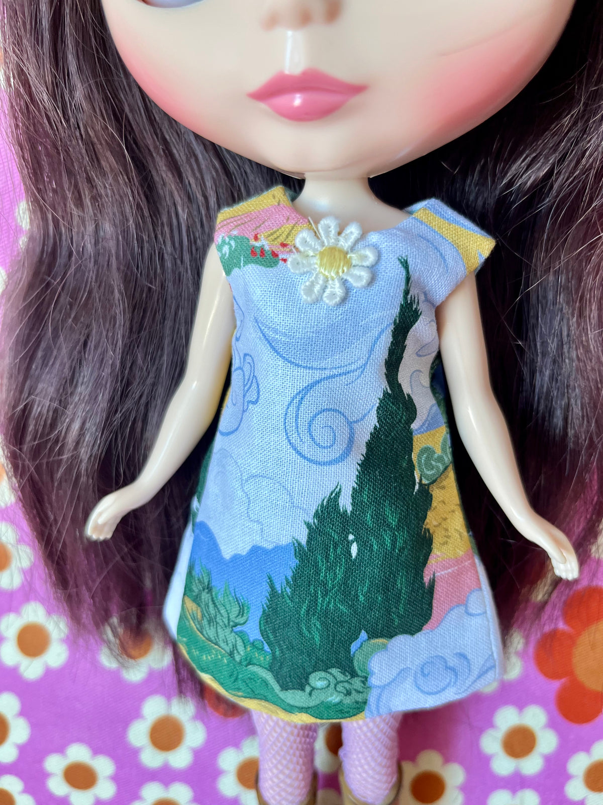 Van Gogh Print Mod Cilla Shift dress