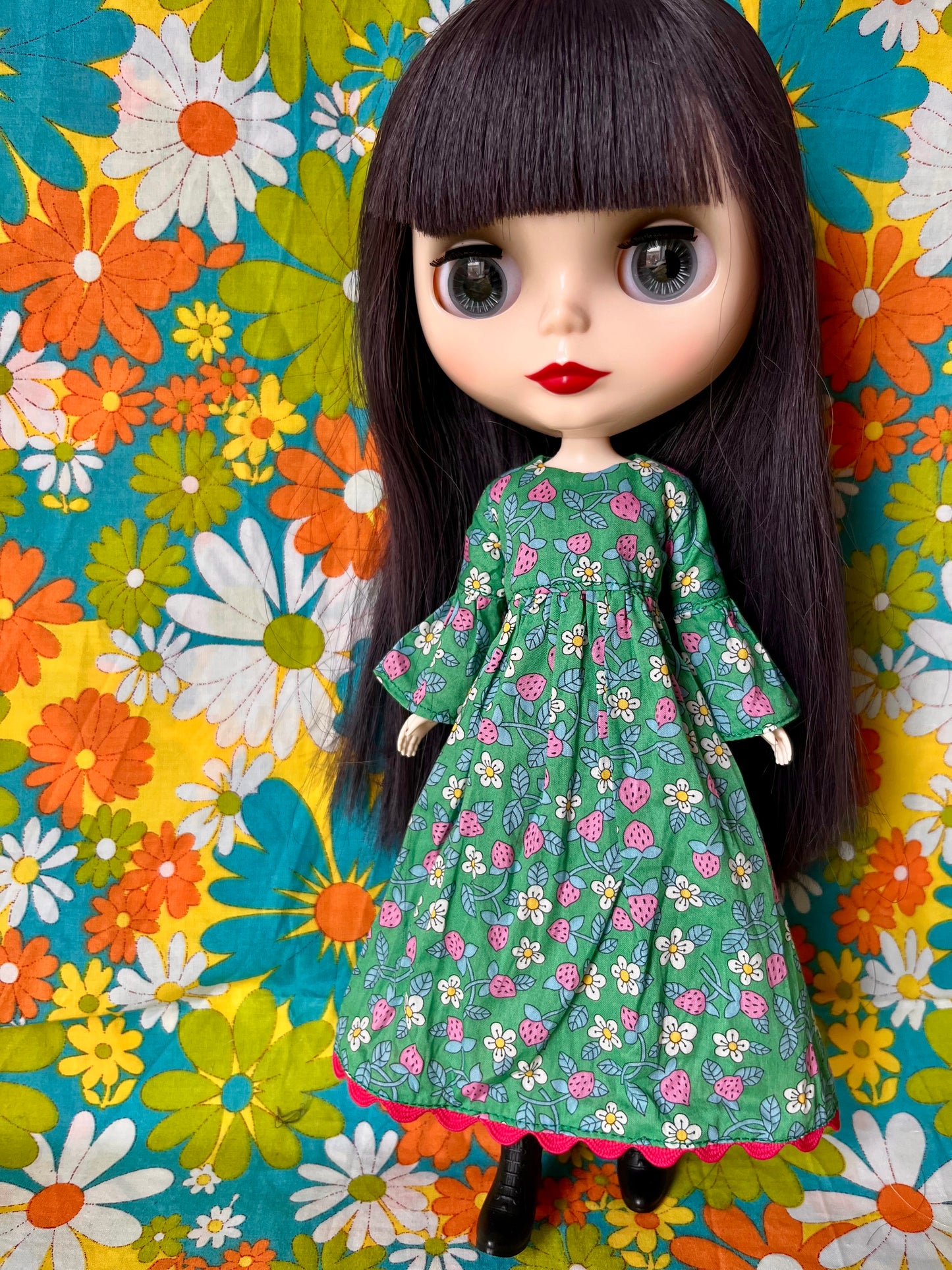 Liberty Green Strawberry Fields Beatles Psychedelic Dress