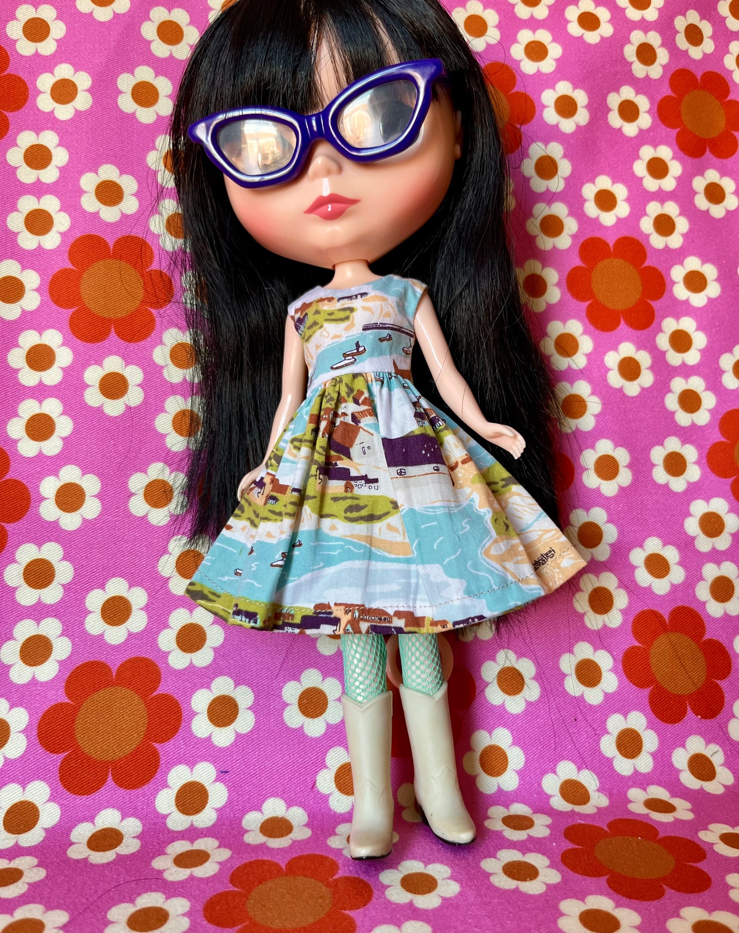 Seaside Coast Summer Simple Sleeveless Dress for Blythe