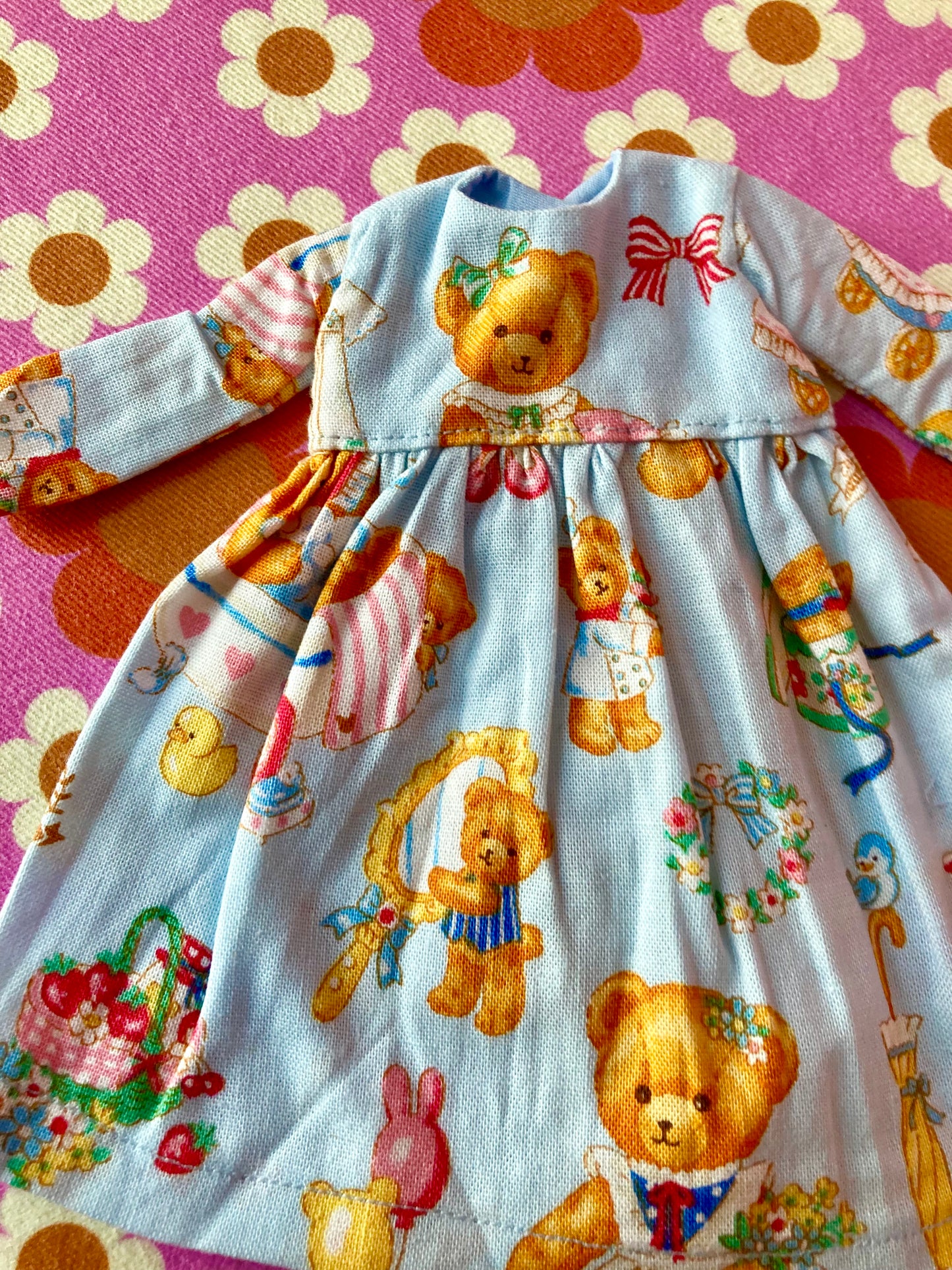 Blue Teddy Dress for Blythe Doll