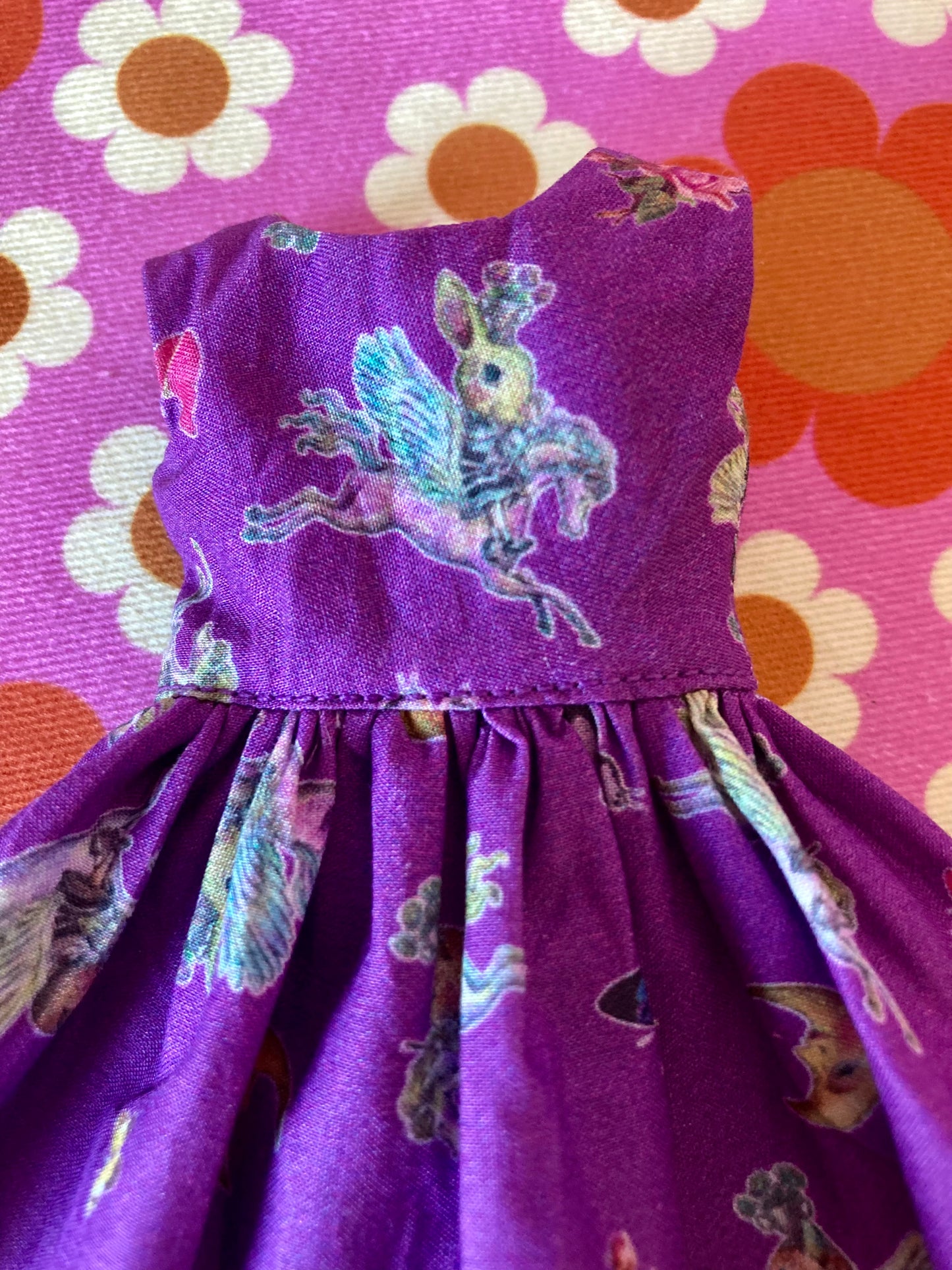 Joli Fleur Purple Flying Bunny Dress for Blythe Doll