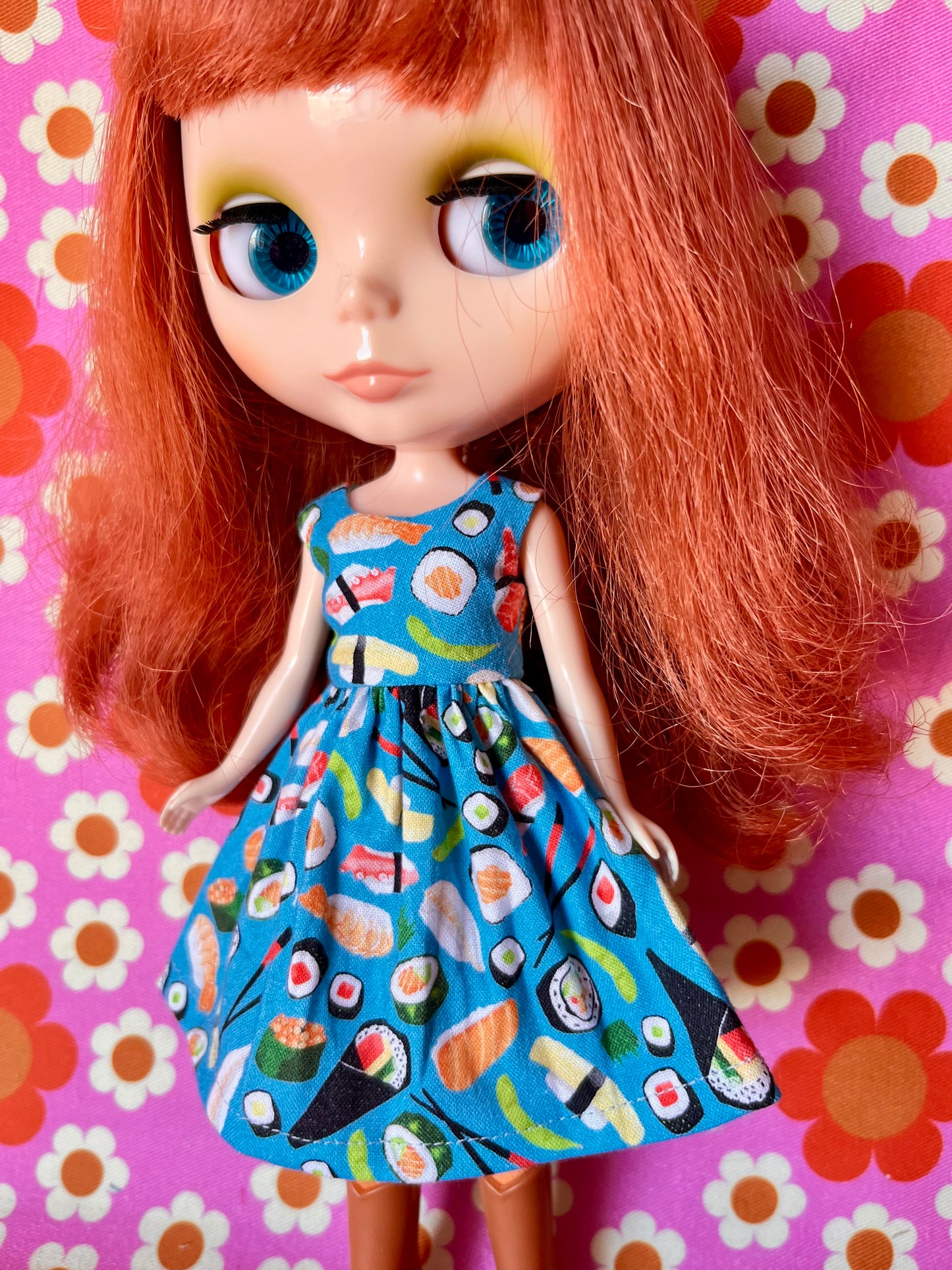 Sushi Summer Simple Sleeveless Dress for Blythe
