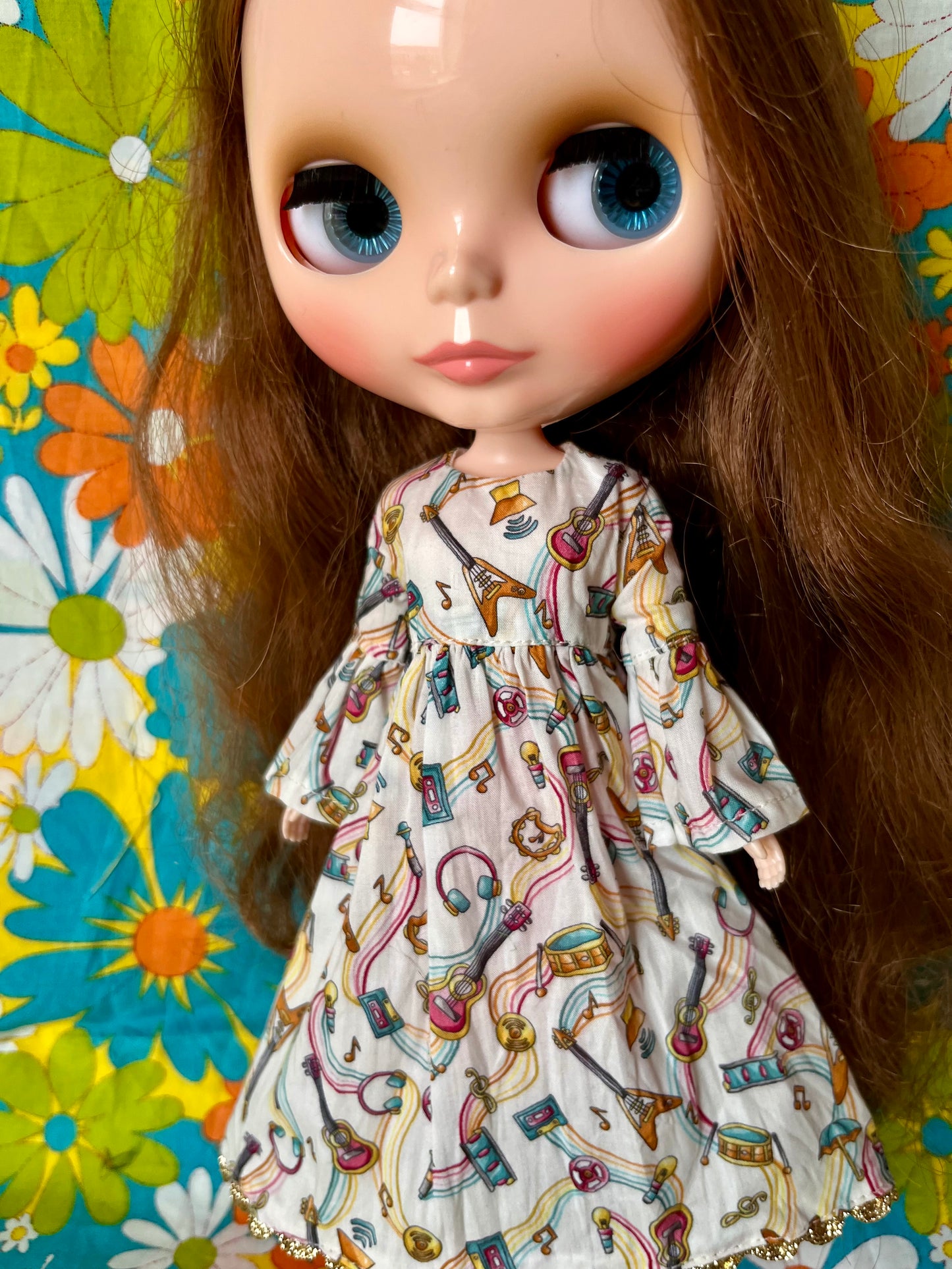 Liberty Beatles Psychedelic Guitar Dress