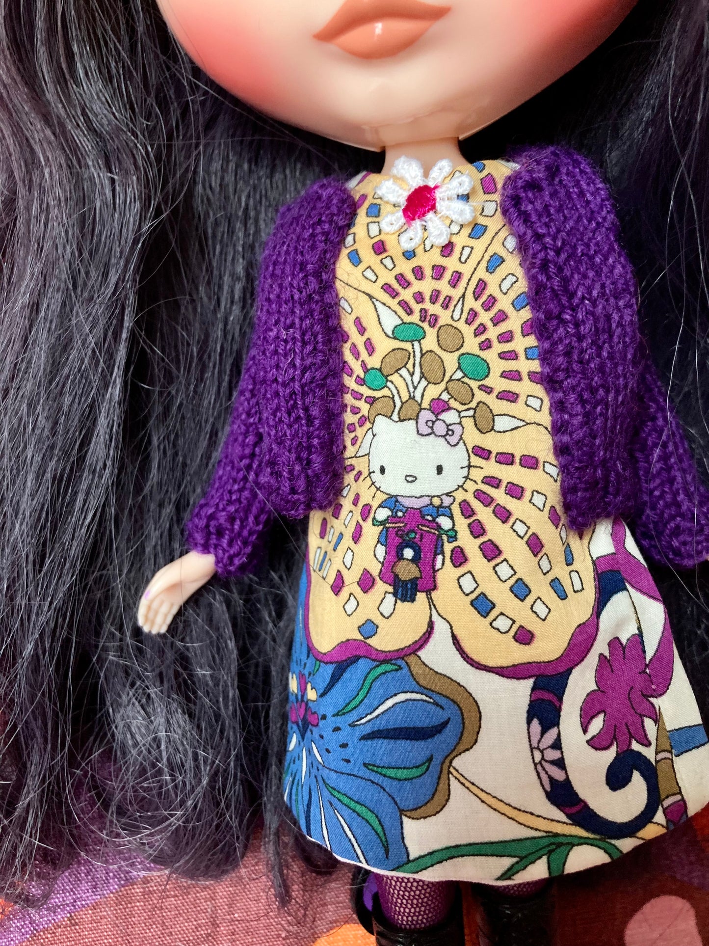 Love Blythe: Hello Kitty Liberty Limited Edition Shift Dress & Cardigan for Blythe Doll