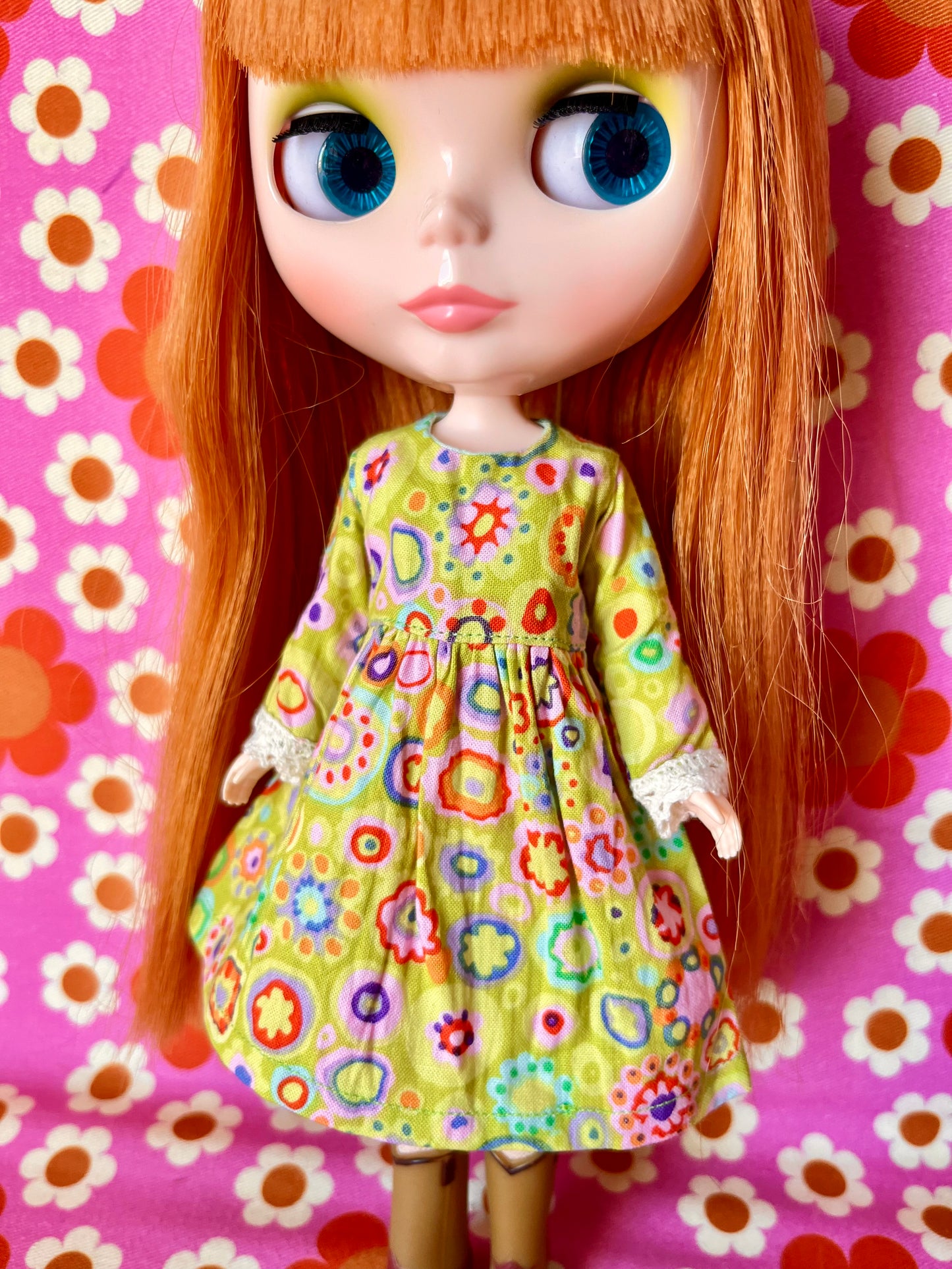 Sale Paperweight Green Long Sleeve Dress for Blythe Doll