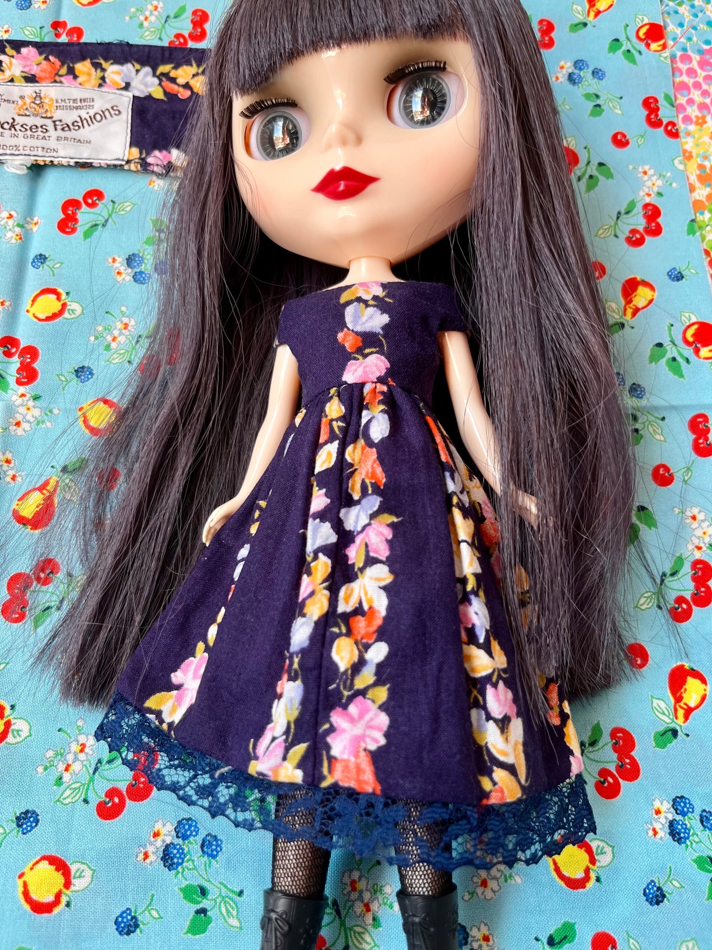 Horrockses Vintage Fabric Dress for Blythe Doll