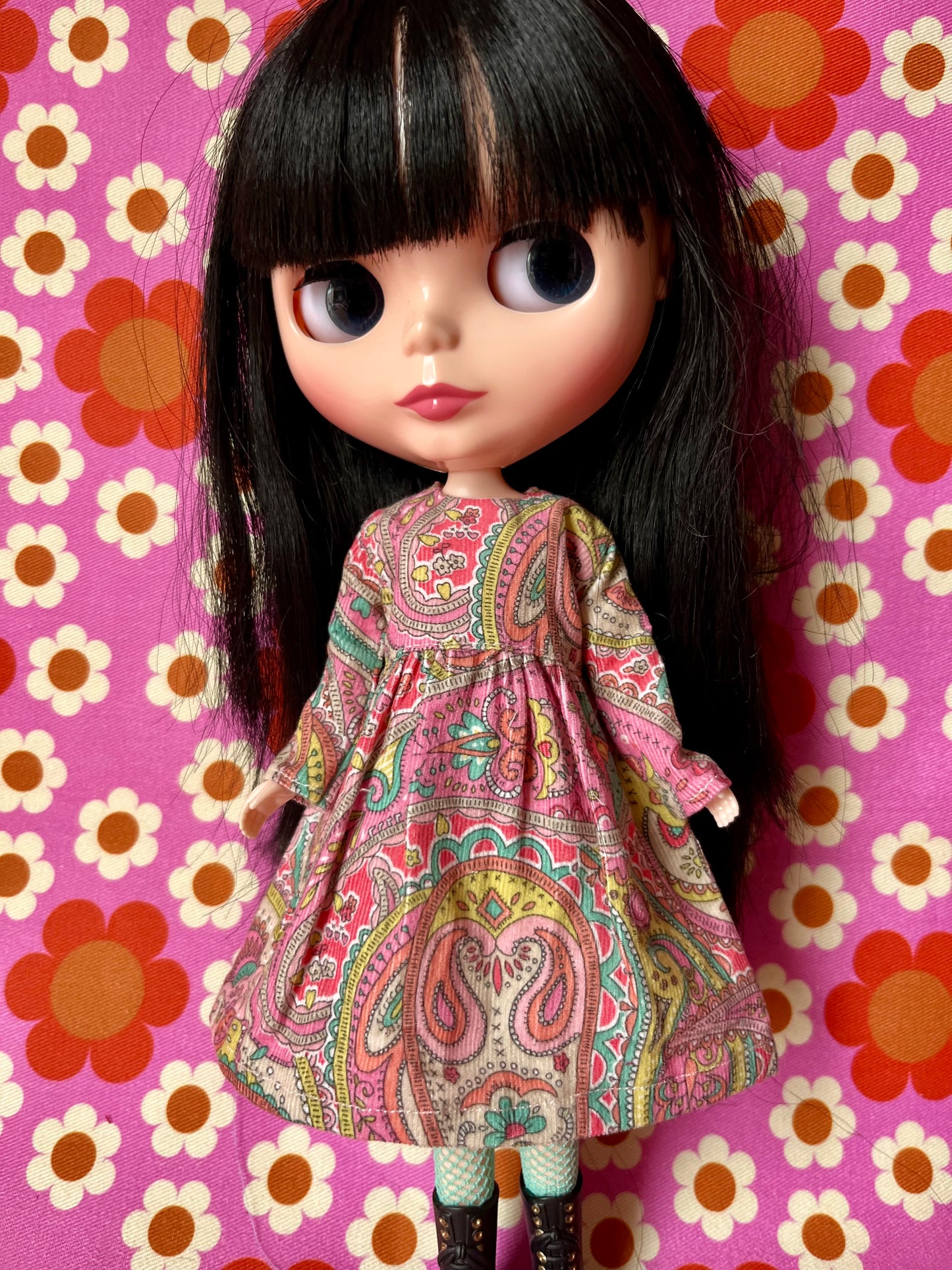 Liberty Corduroy Dress for Blythe Doll