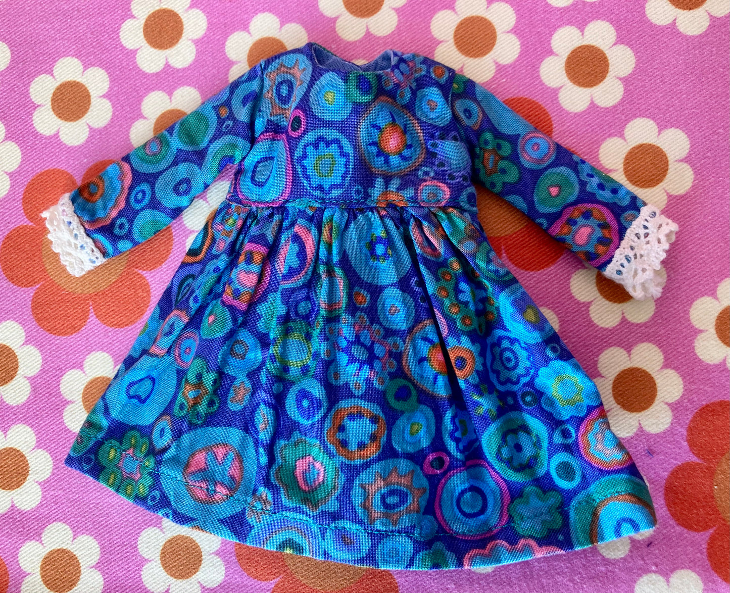 Paperweight Blue Long Sleeve Dress for Blythe Doll
