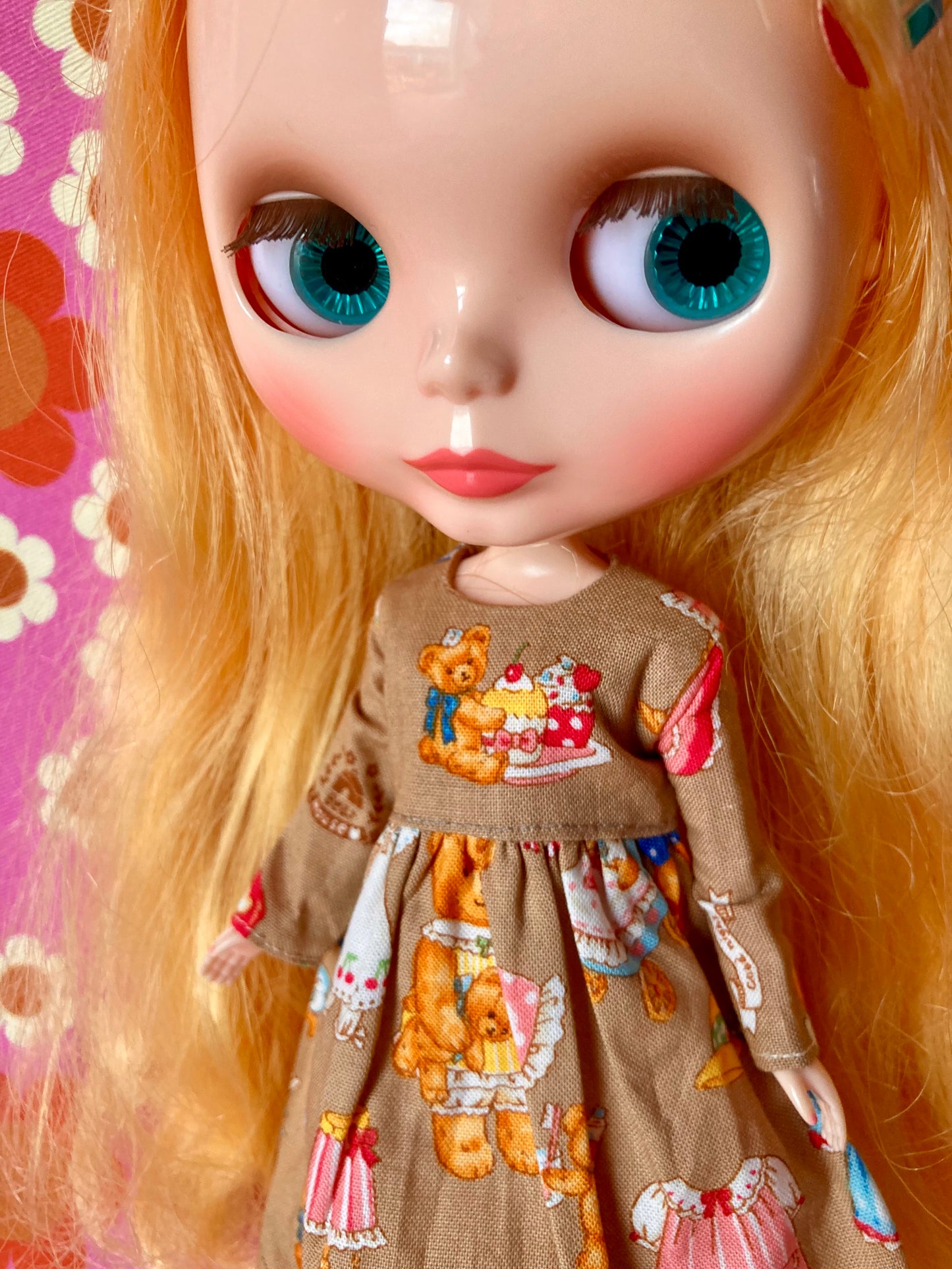 Brown Teddy Dress for Blythe Doll